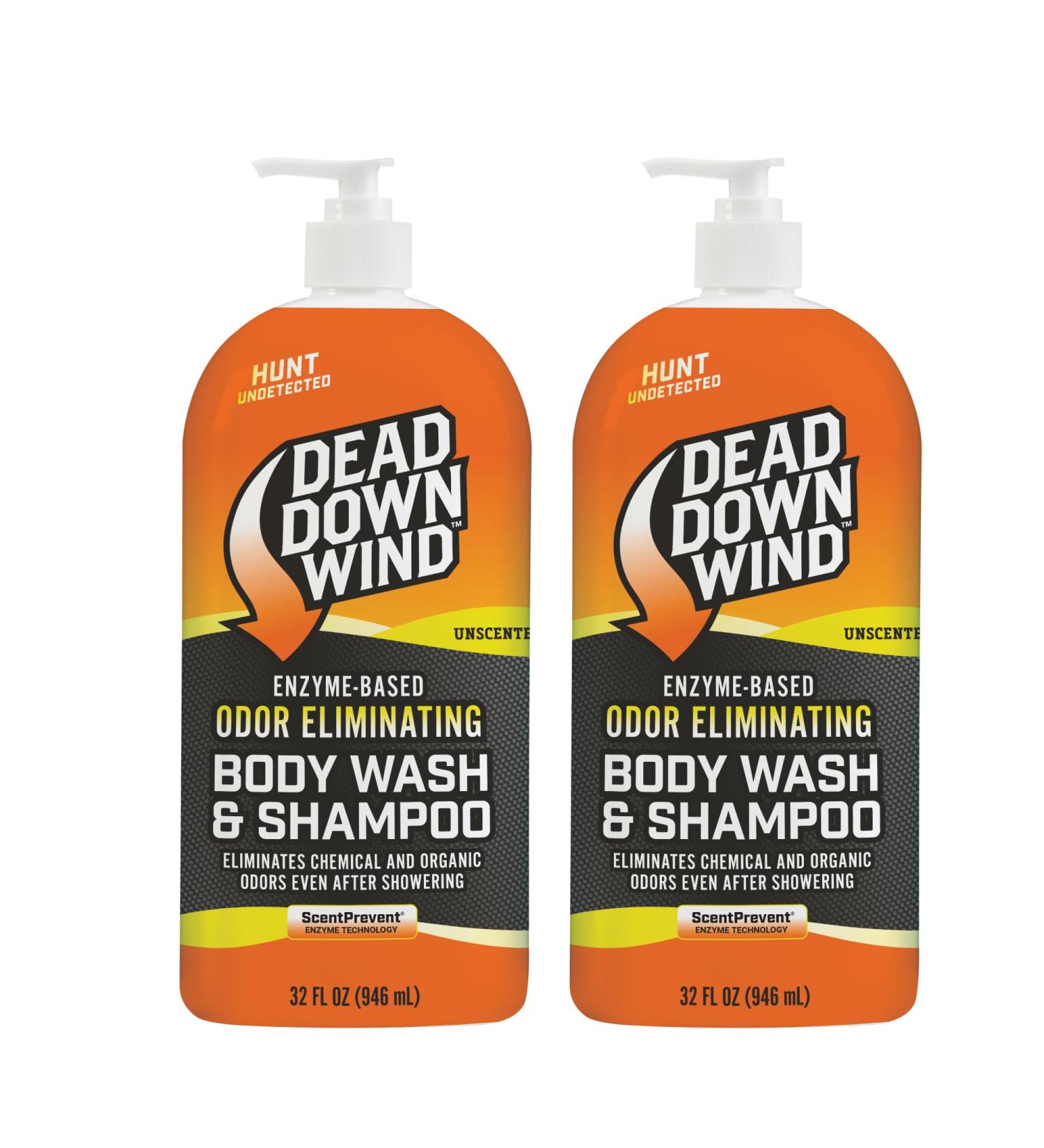 DEAD DOWN WIND Body & Hair Soap Pump Top | 32 oz Bottle | 2 Pack (64 oz.) | Unscented | Sensitive Skin Body Wash & Body Soap Hunting Accessories - Buy Online on GoSupps.com