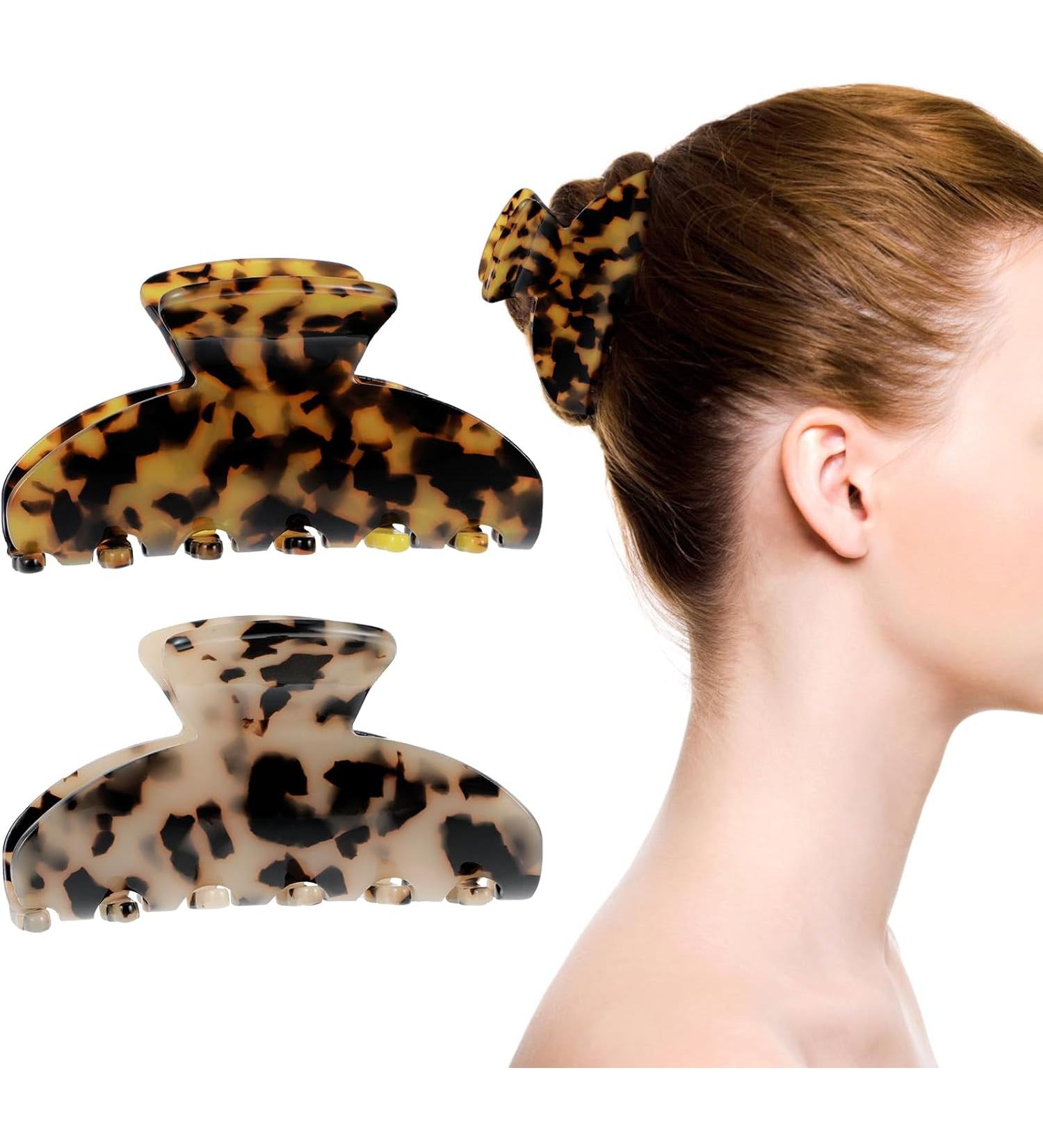 WY LIGHTING LEVEL 2 Pcs Hair Claw Clips for Women Girls - dark leopard + light leopard - Buy Online on GoSupps.com