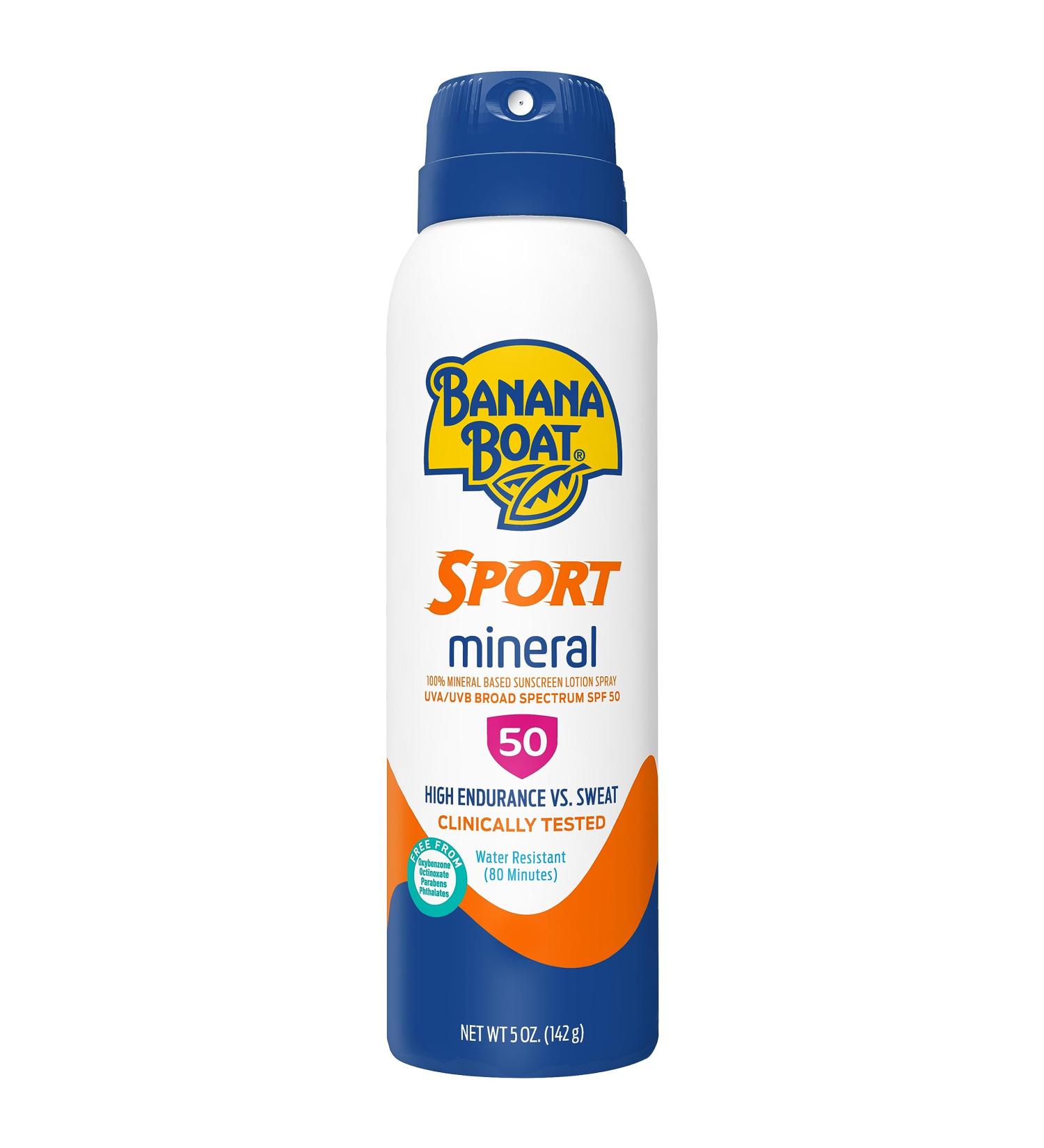 Banana Boat Mineral Sport Sunscreen C-Spray SPF 50 5 Ounce
