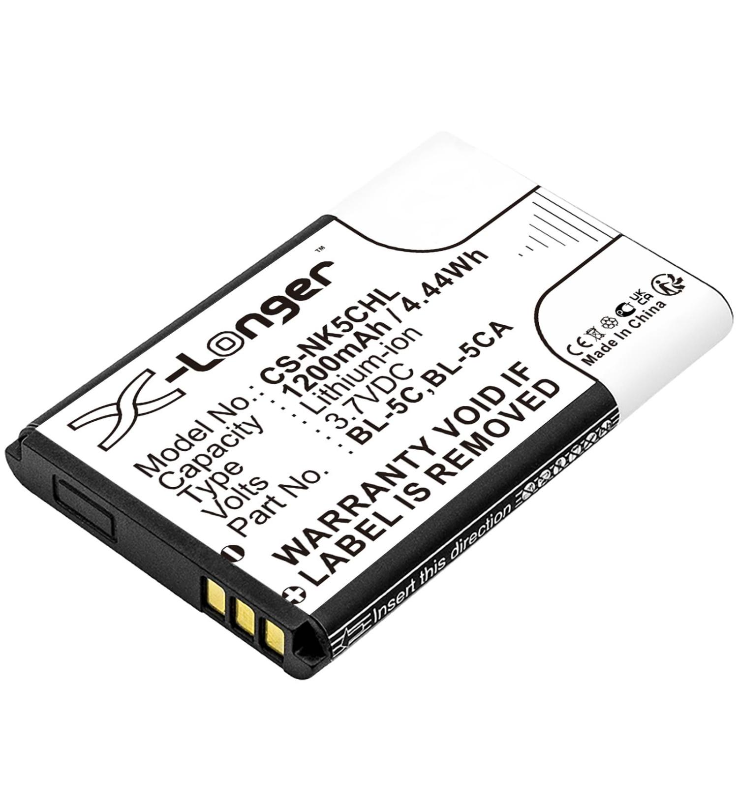 Buy BL-5C BL-5CA 1200mAh Battery - Compatible with N72 N91 7610 3120 & More - Fast International Shipping - Buy Online on GoSupps.com