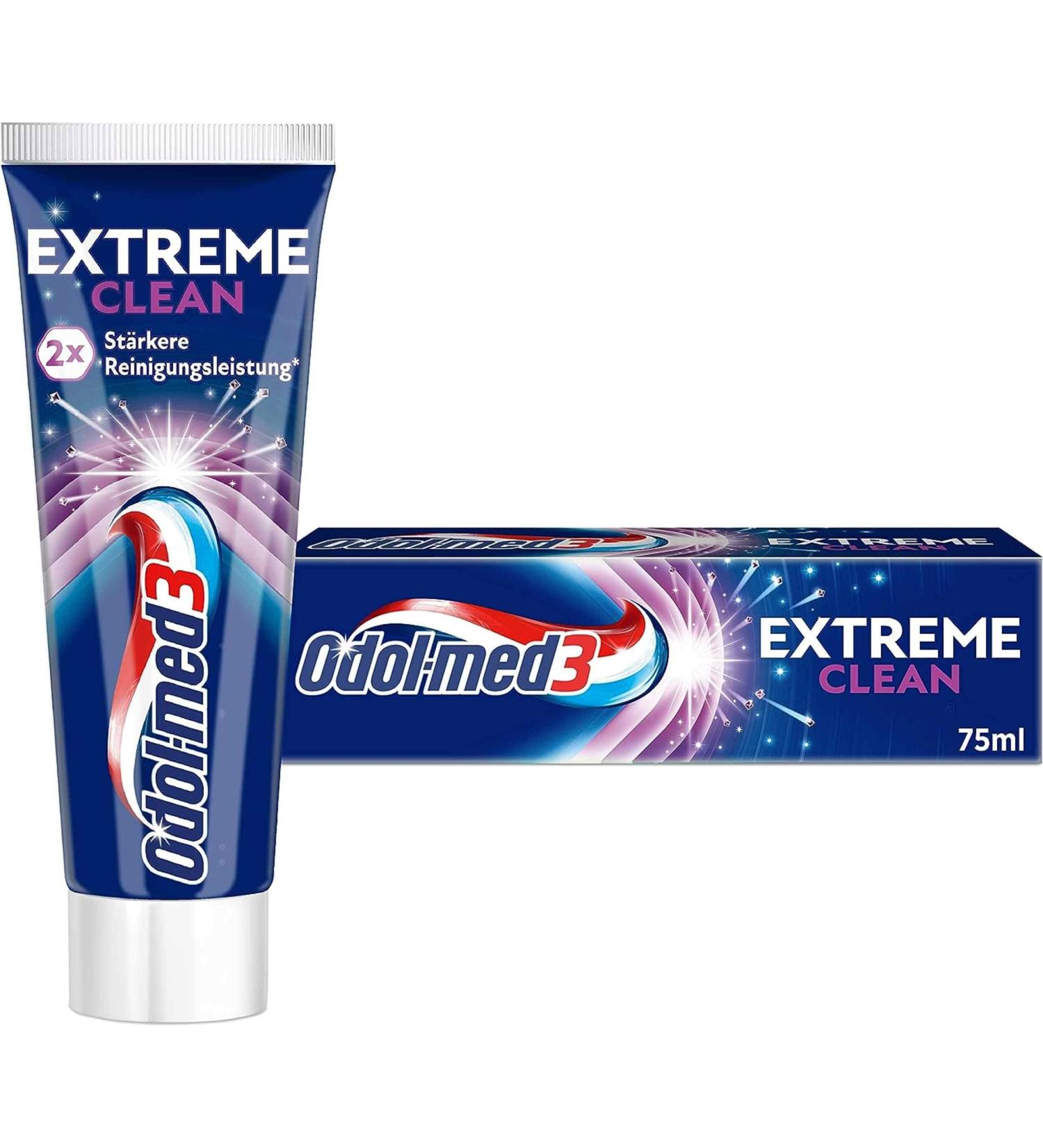 Odol-med3 Extreme Clean toothpaste with double cleaning performance* 75ml