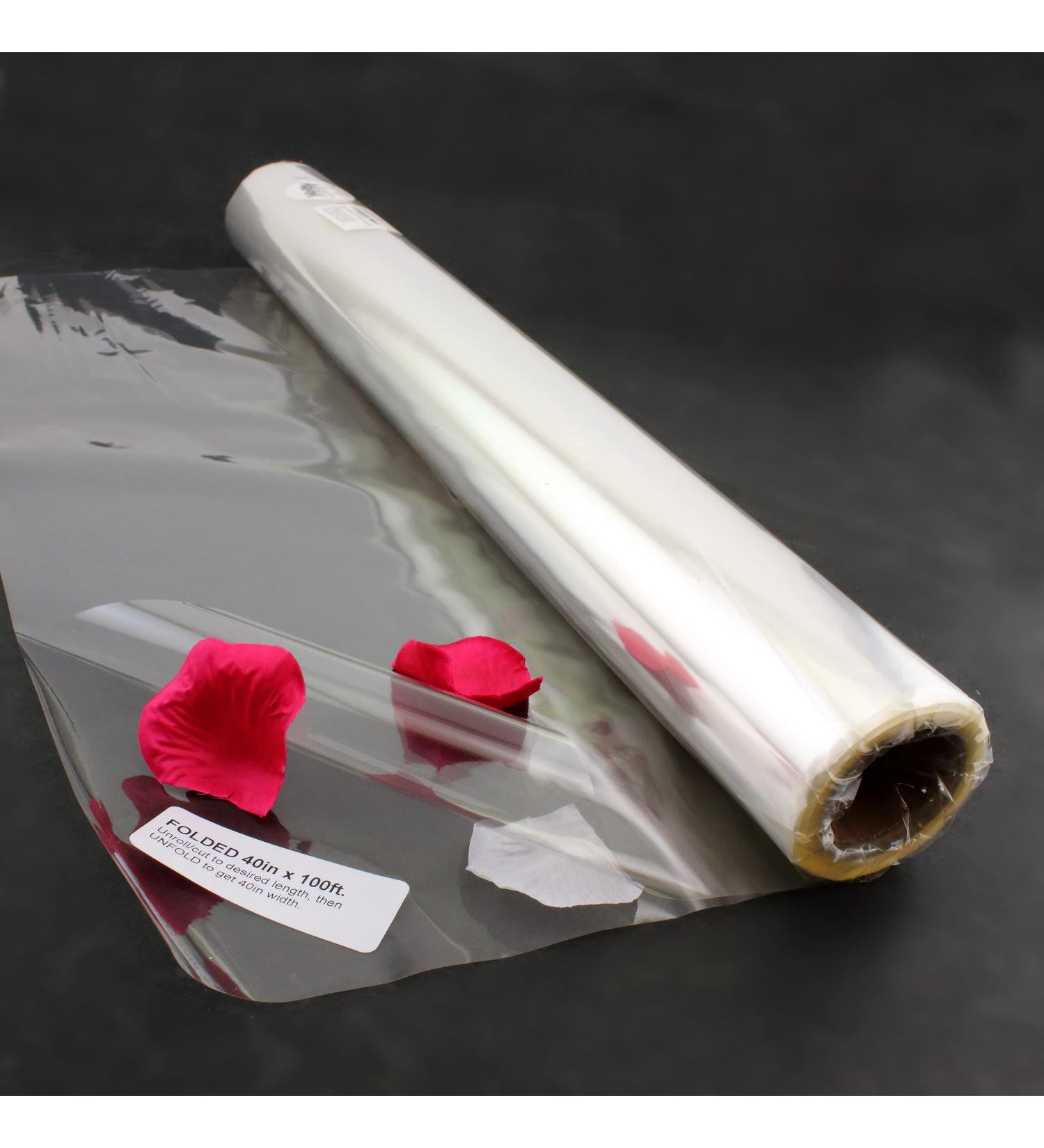 Clear Cellophane Roll 40x100 ft for Gift Baskets & Christmas Wrapping - 1 Count - Buy Online on GoSupps.com