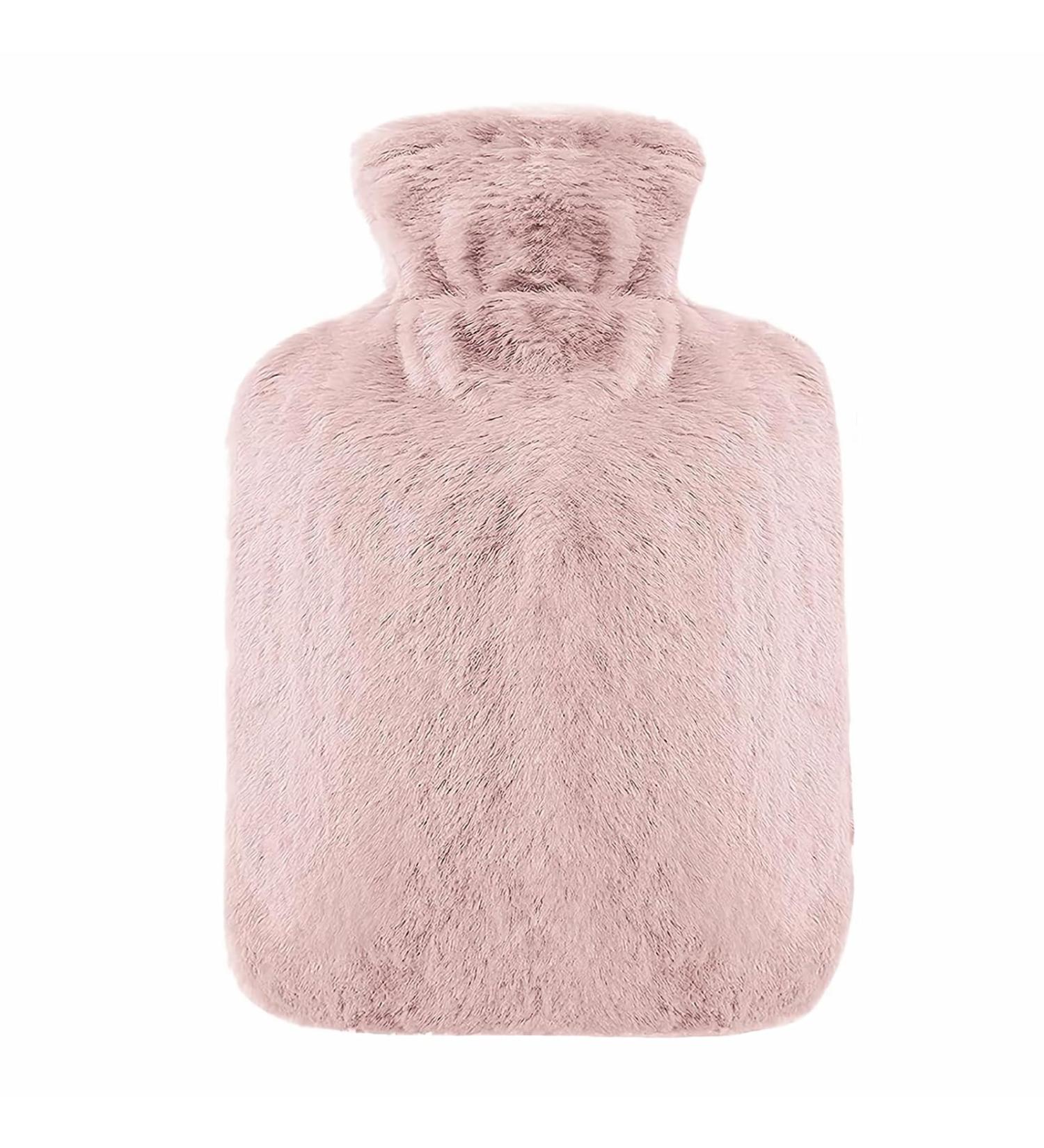 Premium 2L Heat Bottle with Soft Fluffy Cover - Durable PVC Hot Water Bag for Pain Relief - Perfect Gift for Women & Adults (Pink) - Buy Online on GoSupps.com