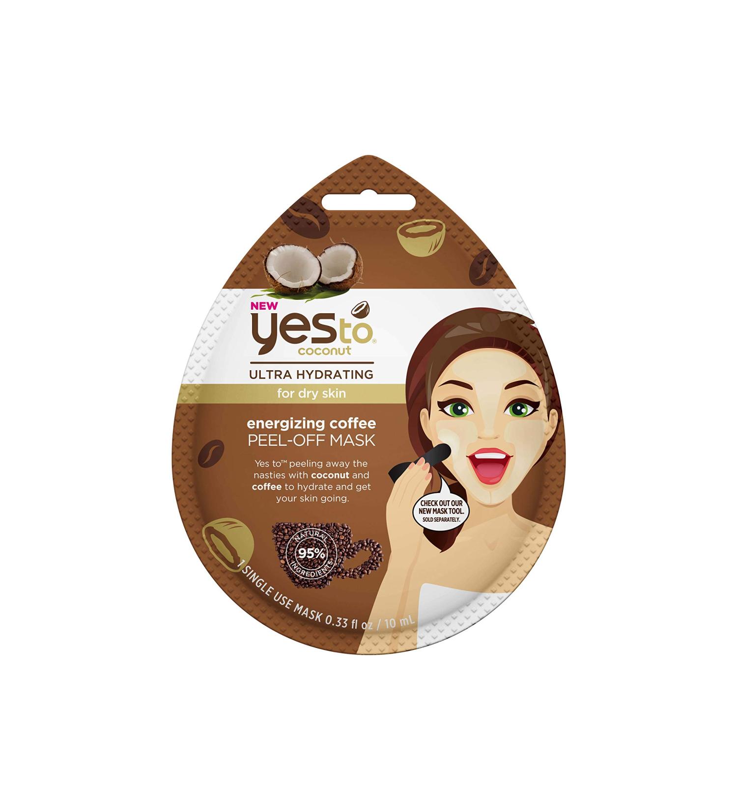 Yes To Coconut Coffee Peel-Off Mask | Ultra-Hydrating Mask for Dry Skin | Energizing Coconut & Coffee | 1-Pack - Buy Online on GoSupps.com
