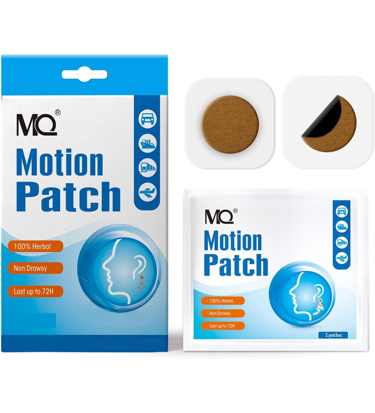 MQ Motion Sickness Patch Non Drowsy Sea Sickness Patches Behind Ear for Cruise Ship Travel Waterproof Car Sick Patches Fast Acting & Long Last 72H 40 Count - Buy Online on GoSupps.com