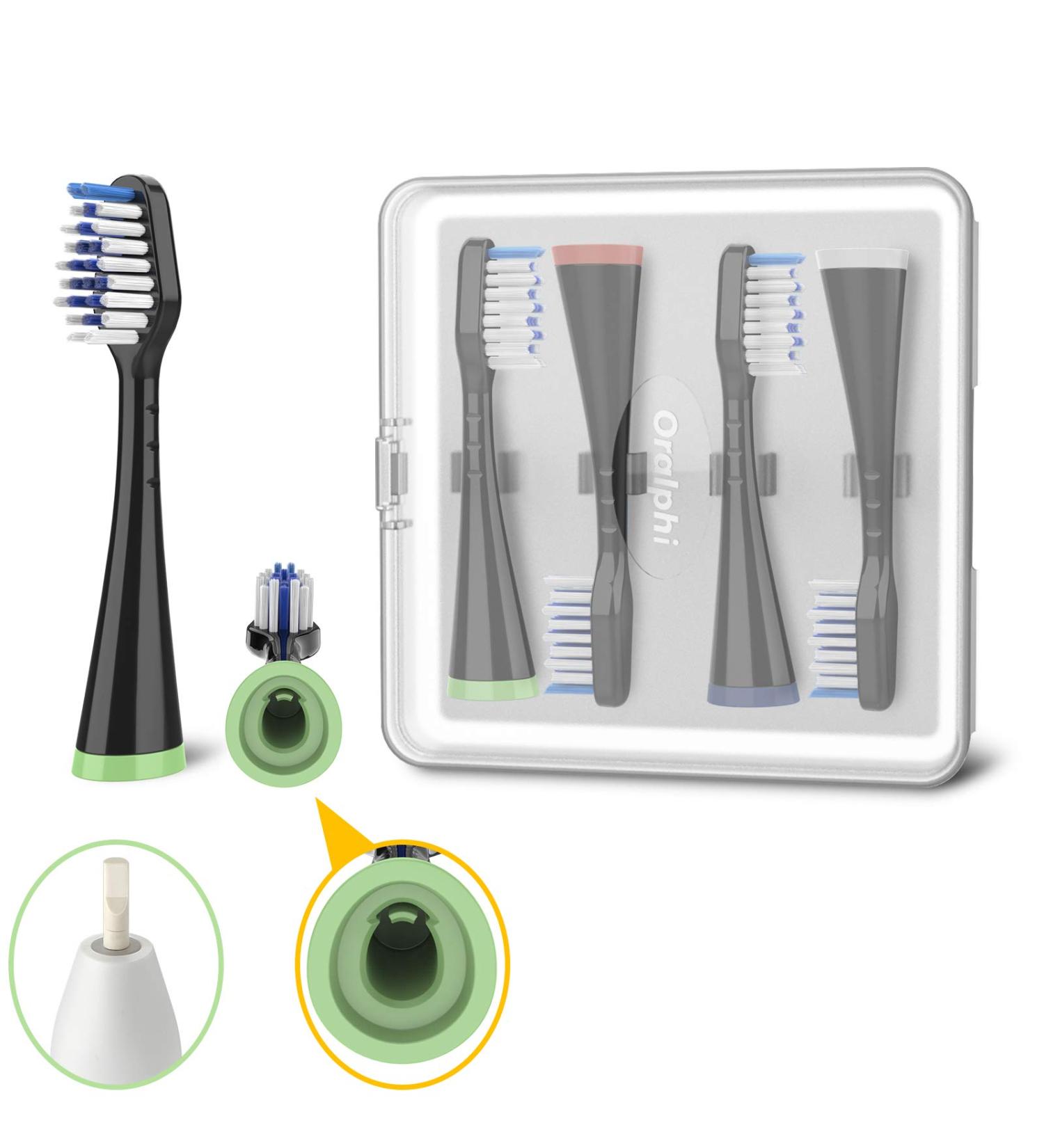 Waterpik Complete Care 5.0 & 9.0 4-Pack Black Brush Heads - Replacement Toothbrush Heads - Buy Online on GoSupps.com