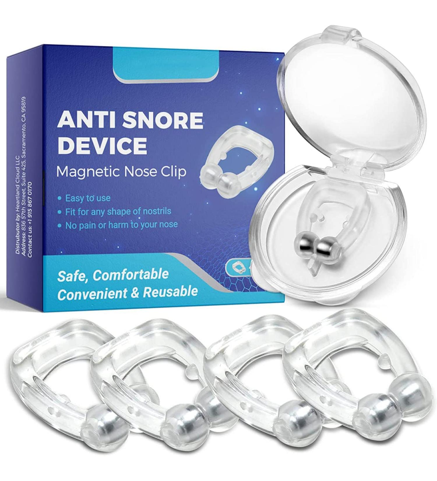 Snoring Nose Clip - 4pcs Clear Snore Stopper & Solution for Better Sleep - Buy Online on GoSupps.com
