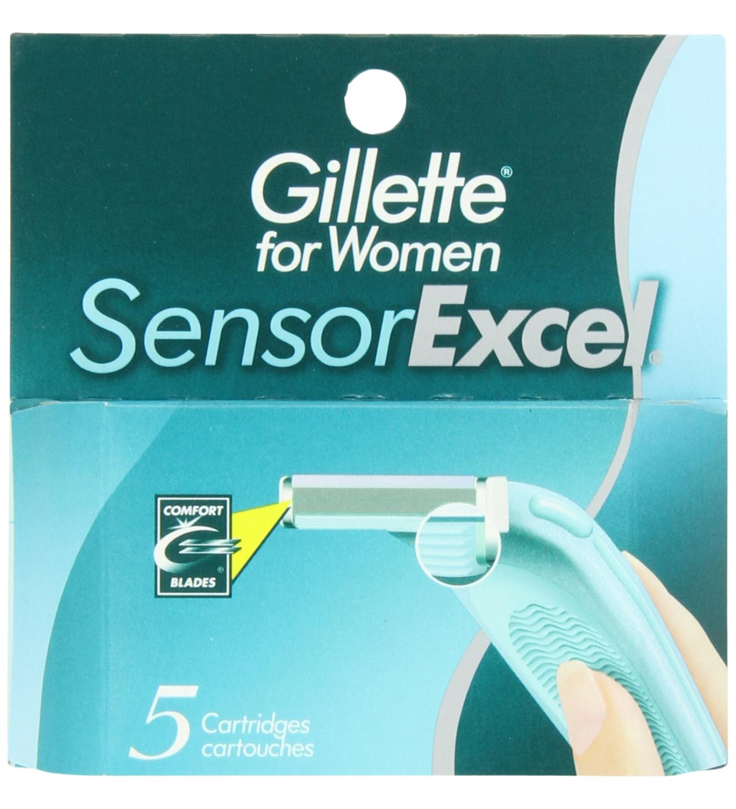 Gillette Women SensorExcel Cartridges 5 Count - Smooth, Long-Lasting Shave - Buy Online on GoSupps.com