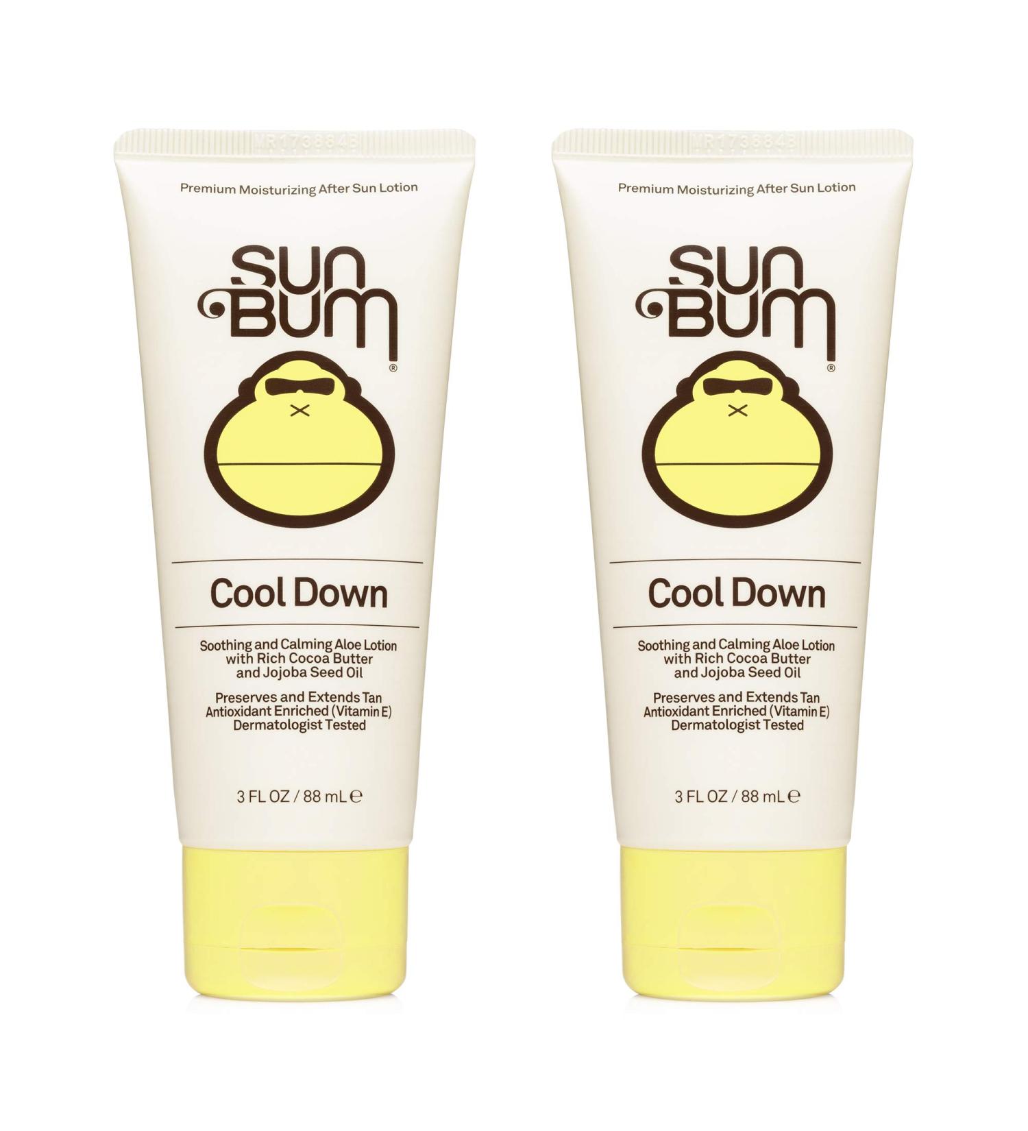 Sun Bum Cool Down Aloe Vera Lotion - Vegan & Hypoallergenic After Sun Gel (3oz, 2 Pack) - Buy Online on GoSupps.com