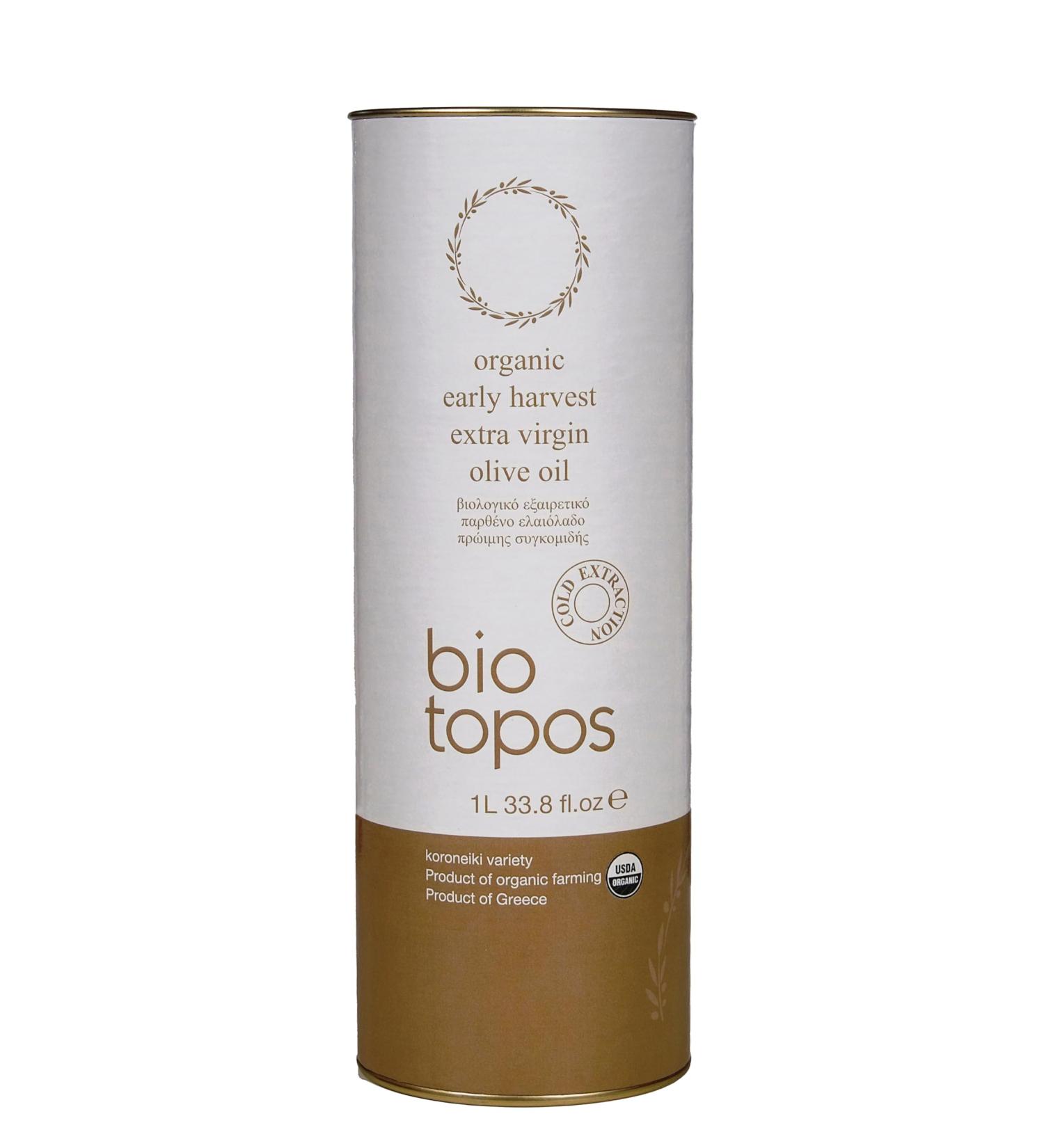 Biotopos 1L Organic Extra Virgin Olive Oil | New Harvest November 2023 | High Polyphenols | Peppery Taste | Cold Extracted | Single Estate Greece - Buy Online on GoSupps.com