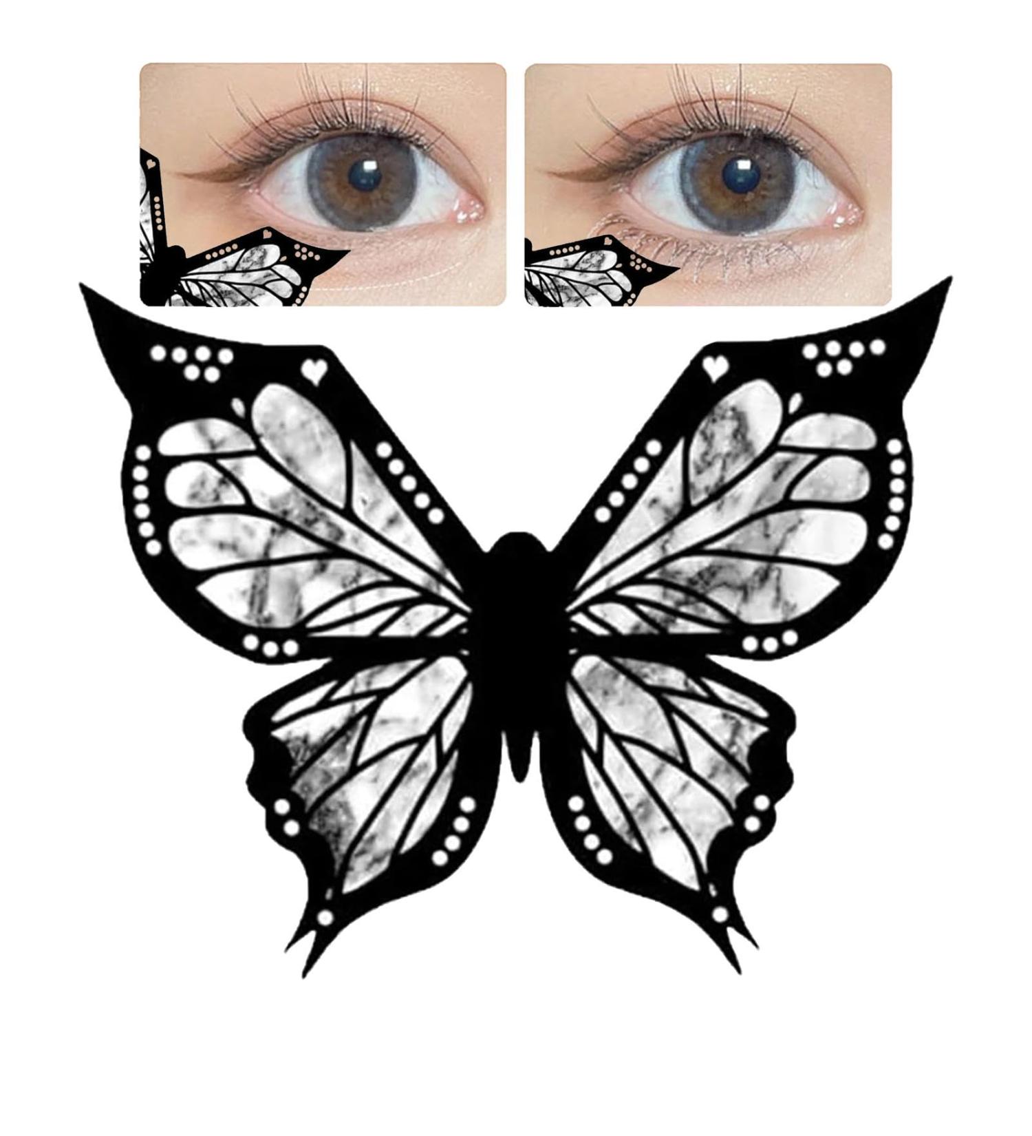 Kasmole Butterfly eyeliner template butterfly eyeliner stamp reusable flexible winged eyeliner template makeup eyeshadow eyeliner applicator sharper tool - Buy Online on GoSupps.com