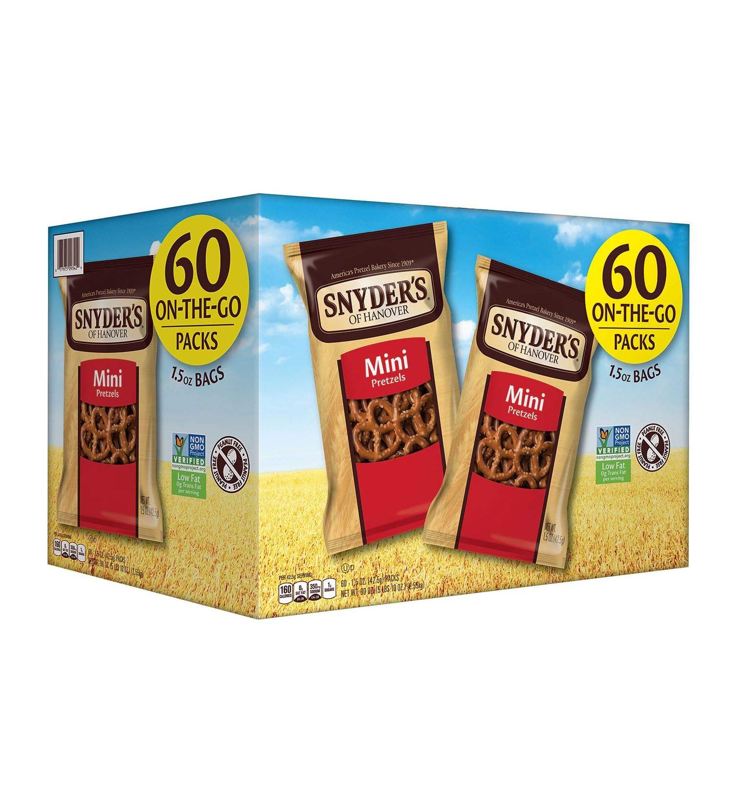 Snyder's of Hanover Mini Pretzels - 1.5 oz Individual Packs, 48 Count | Snack Heaven - Buy Online on GoSupps.com