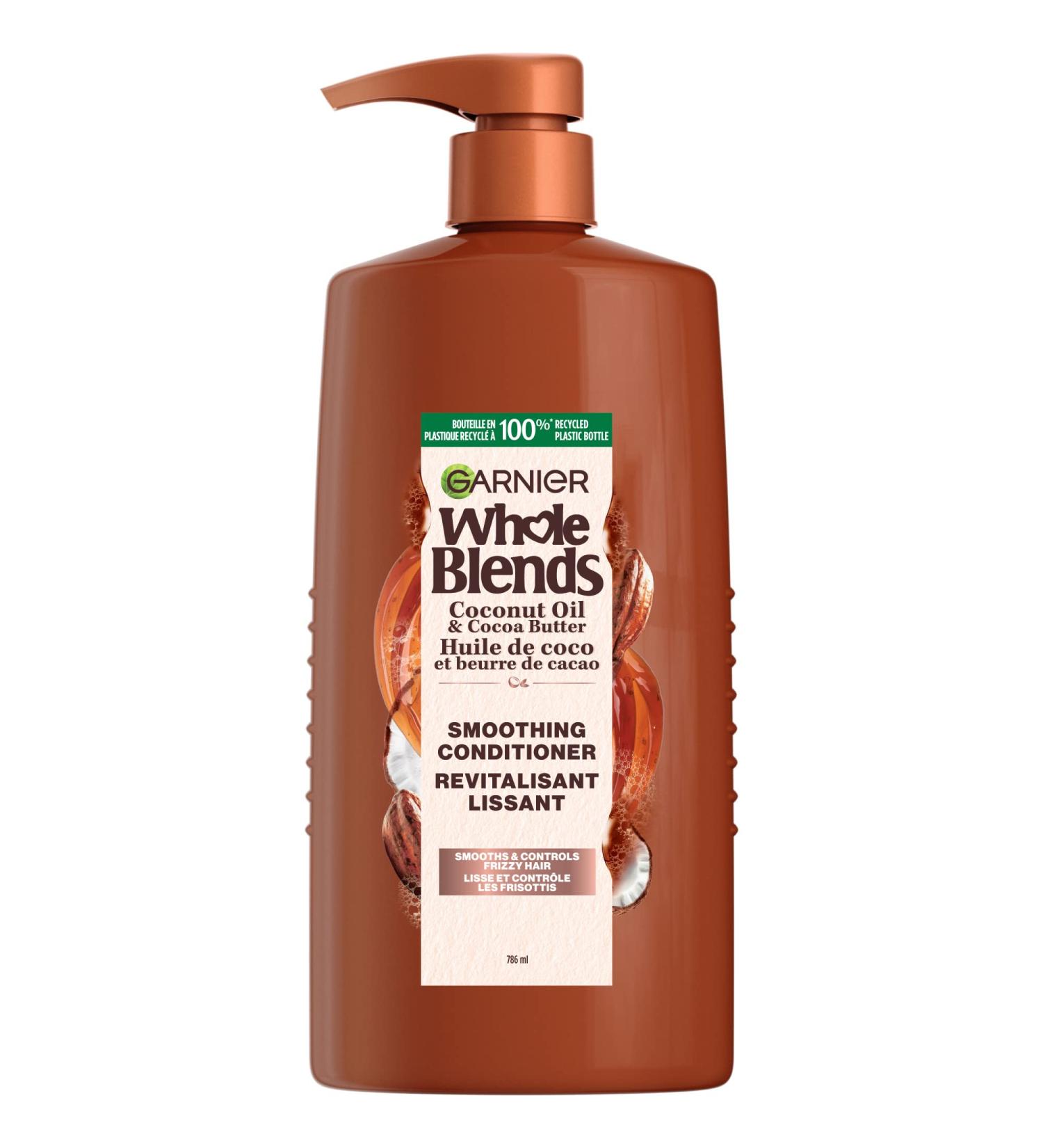 GARNIER Whole Blends Smoothing Conditioner for Frizzy Hair with Coconut Oil and Cacao Butter Extract Paraben-Free (786 mL) (Pack of 1) Conditioner 787 ml (Pack of 1) - Buy Online on GoSupps.com