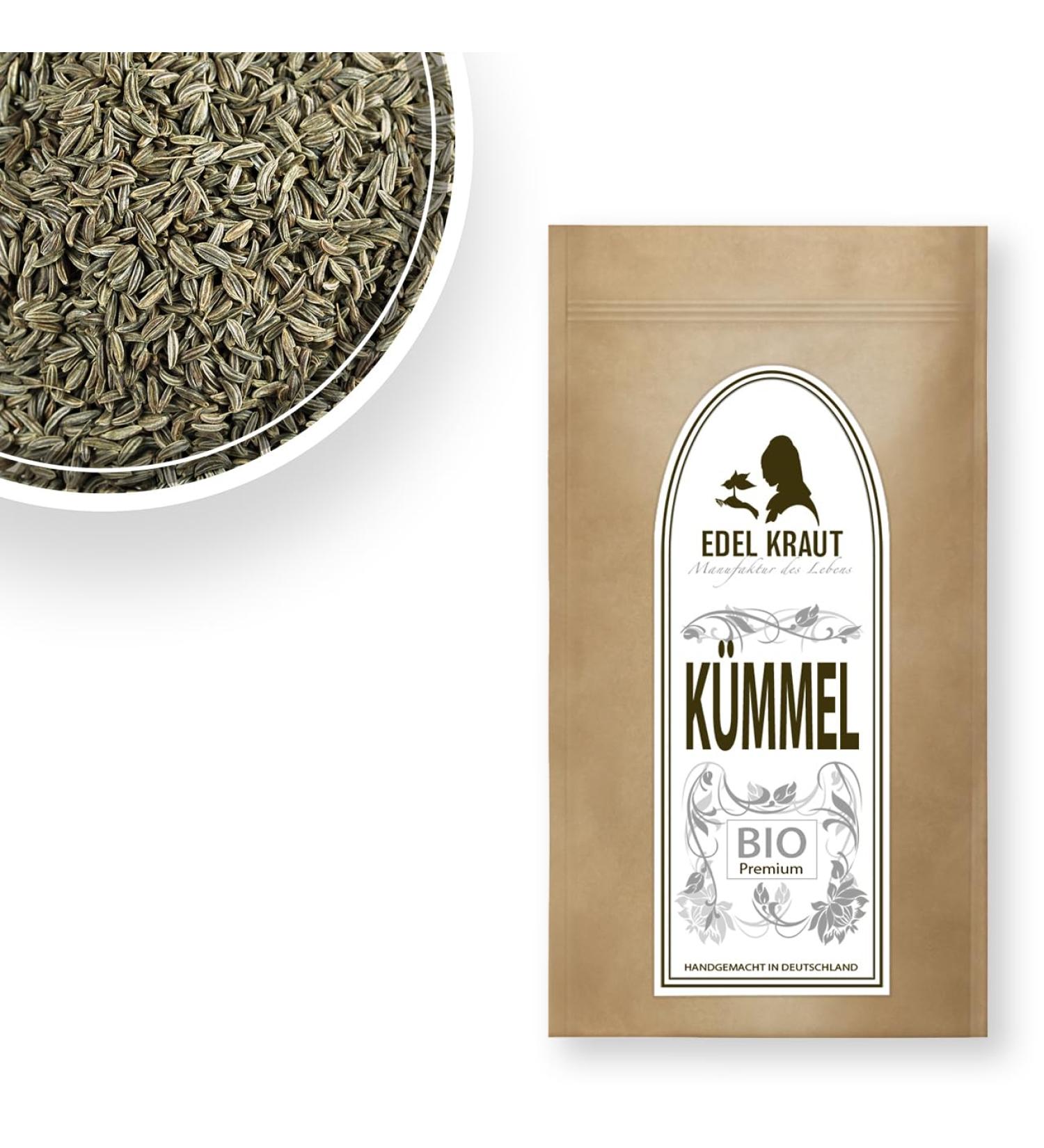 Buy Organic K mmel 500g | Premium Cumin Seeds - 100% Natural from Controlled Organic Cultivation | Noble Herb Caraway Spice & Tea - Buy Online on GoSupps.com