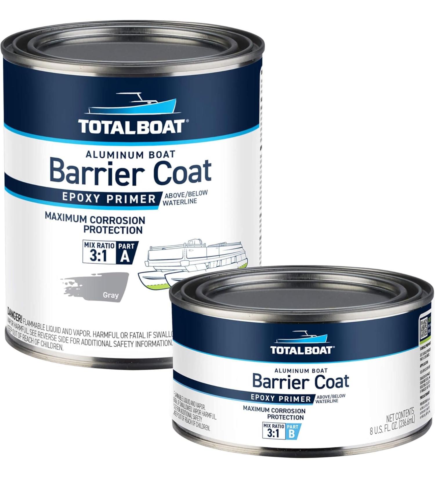 TotalBoat Aluminum Boat Barrier Coat (Quart, Gray) - 32 Fl Oz (Pack of 1) - Buy Online on GoSupps.com