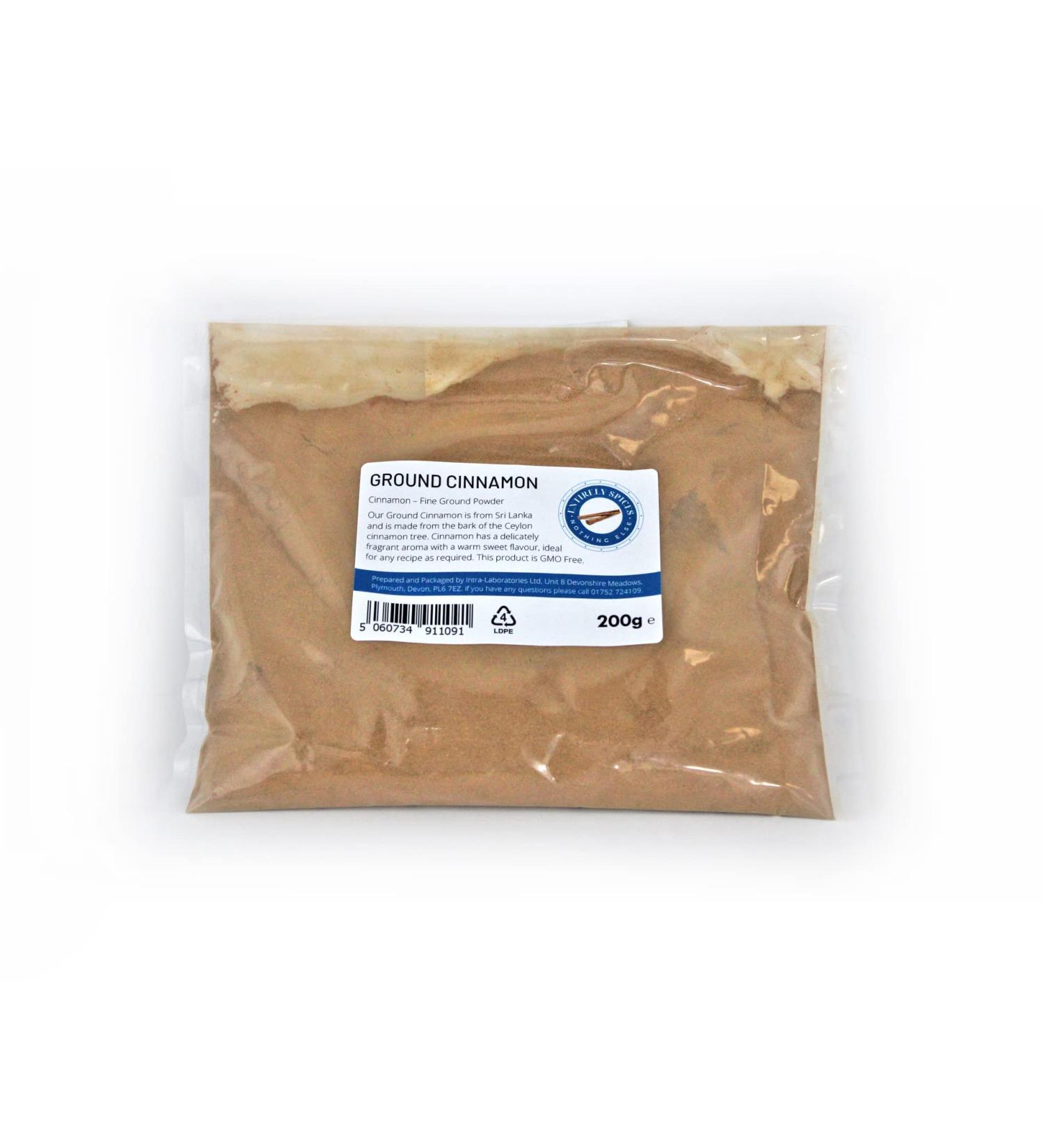 Entirely Ingredients Ground Cinnamon 200g - Selected for Premium Quality - Premium Food Grade - Buy Online on GoSupps.com