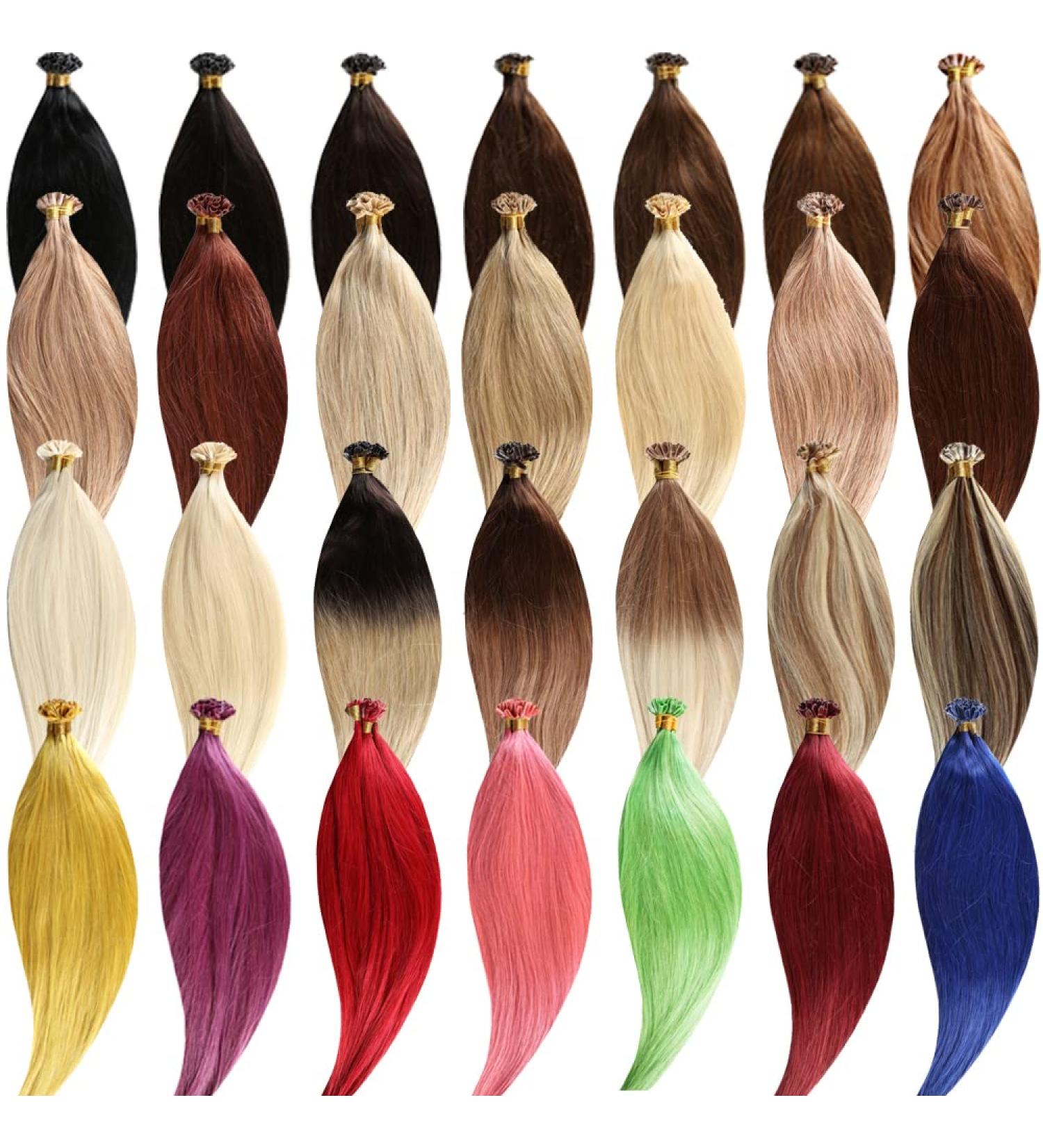 Shop Premium Keratin Bonding Wavy Hair Extensions #18 Natural Blonde - 50cm 100 Strands 100% Remy Quality - Buy Online on GoSupps.com