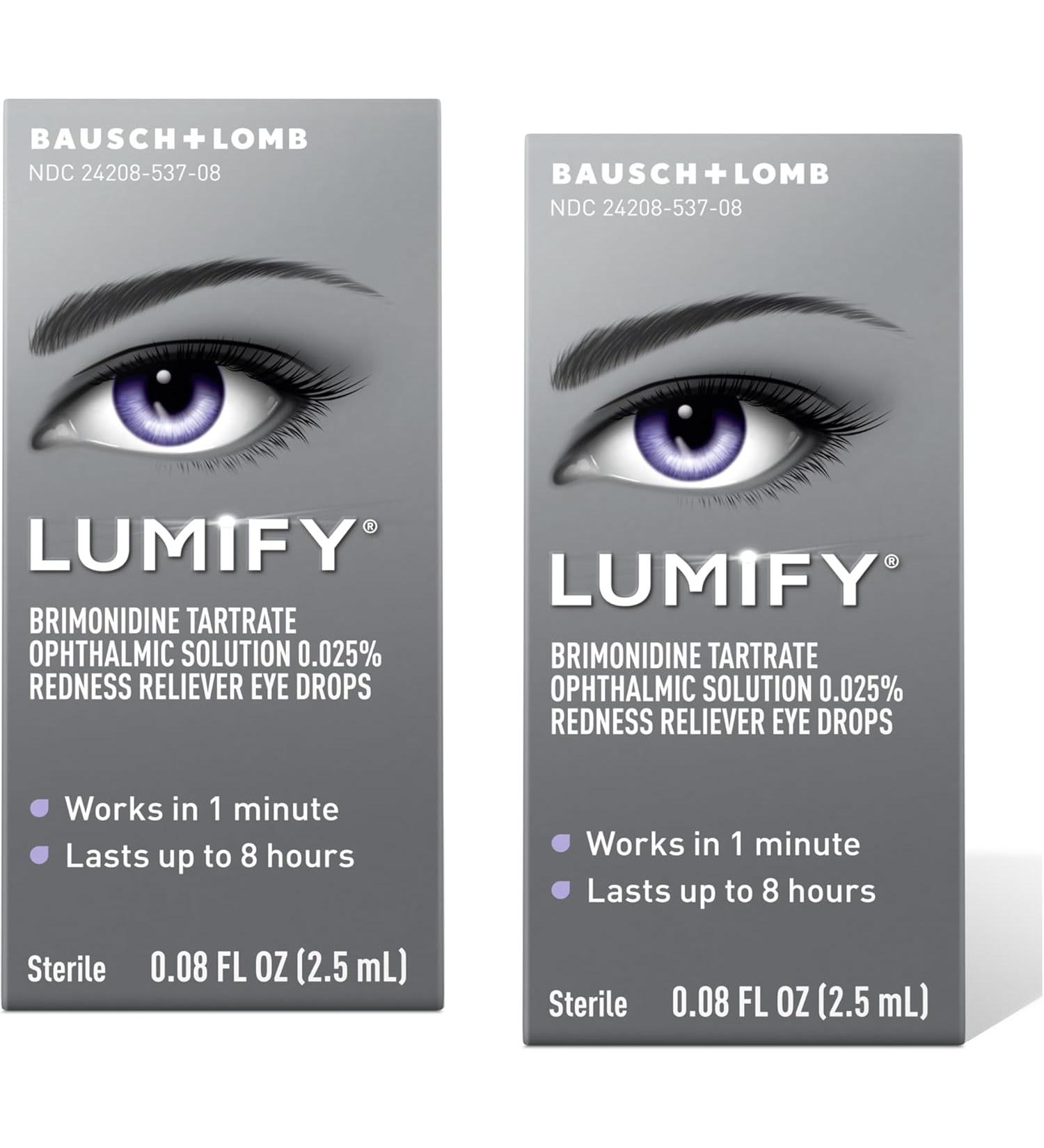 Lumify Redness Reliever Eye Drops 0.08 fl oz - Pack of 2 | Fast-Acting Formula - Buy Online on GoSupps.com