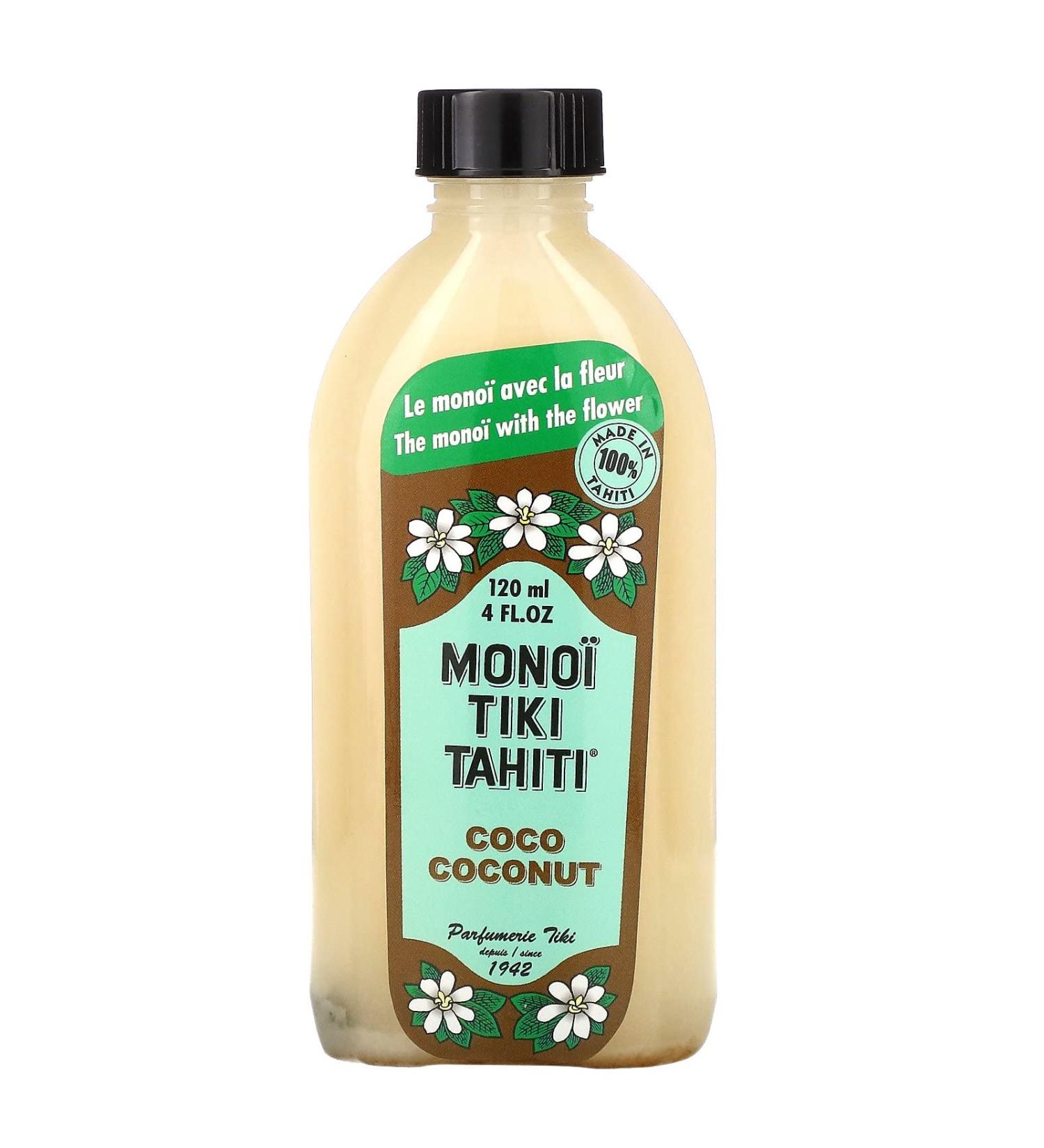 Monoi Tiare Tahiti Coconut Oil Coco Coconut 4 fl oz (120 ml)
