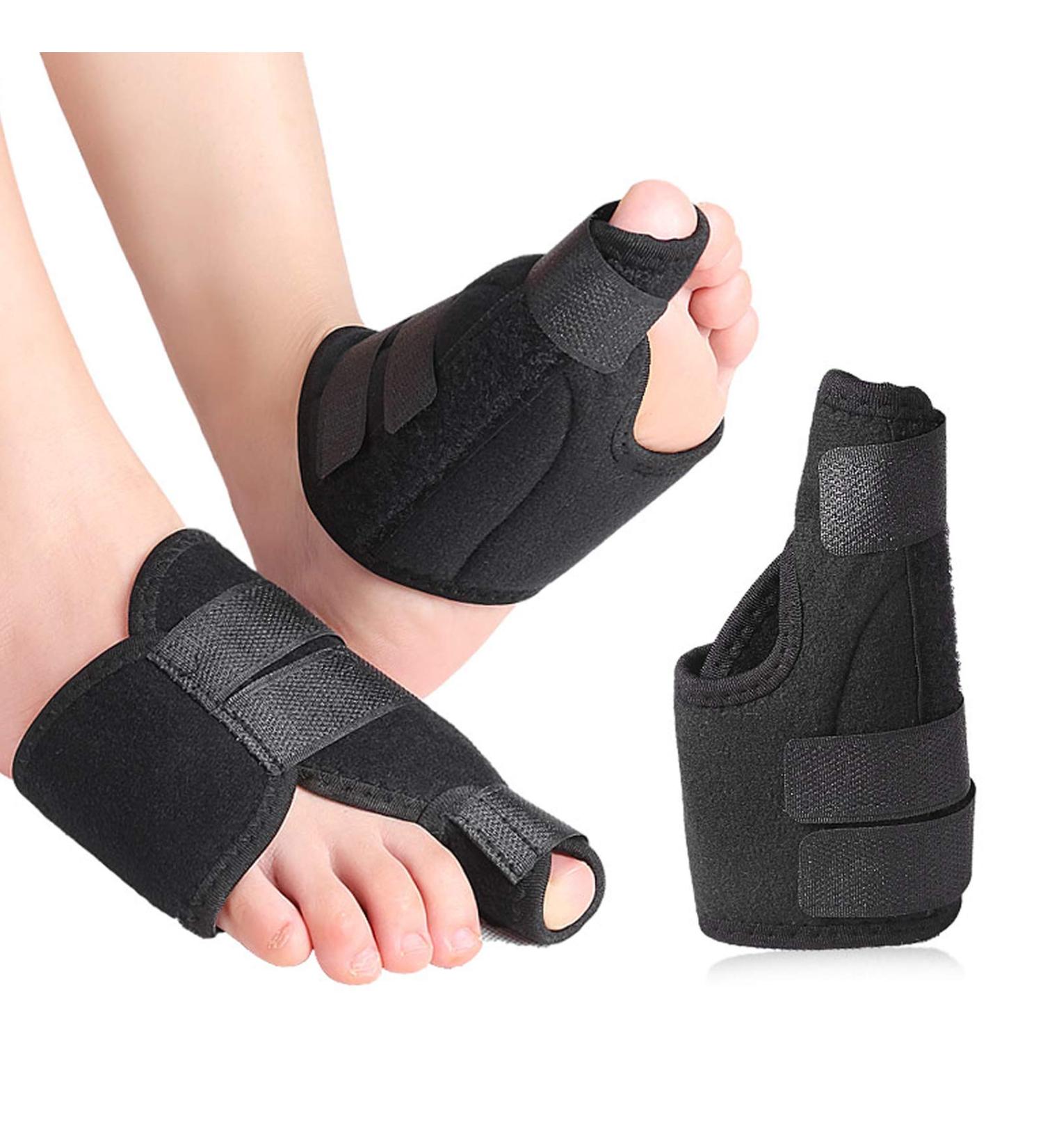 Bunion Corrector Brace - Toe Straightener & Pain Relief for Hallux Valgus - Nighttime Support for Women & Men - Black - Buy Online on GoSupps.com