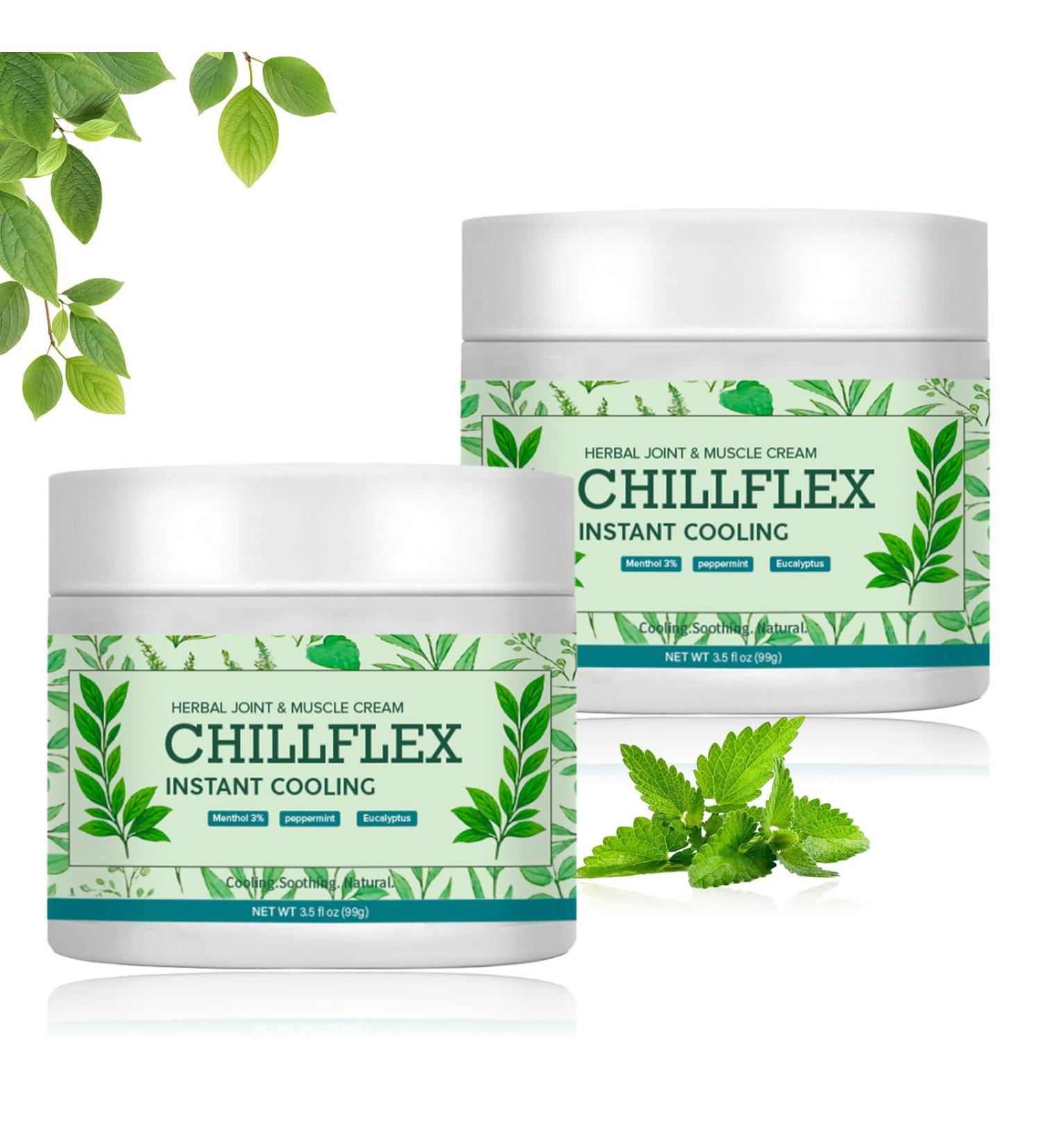 CHILLFLEX Menthol Soothing Cream Cooling Soothing Gel Joint Activities Throughout The Body Relieve Muscle Tension for Head Lumbar Neck Hands and Feet for Men and Women(3.52OZ/Bottle) - Buy Online on GoSupps.com