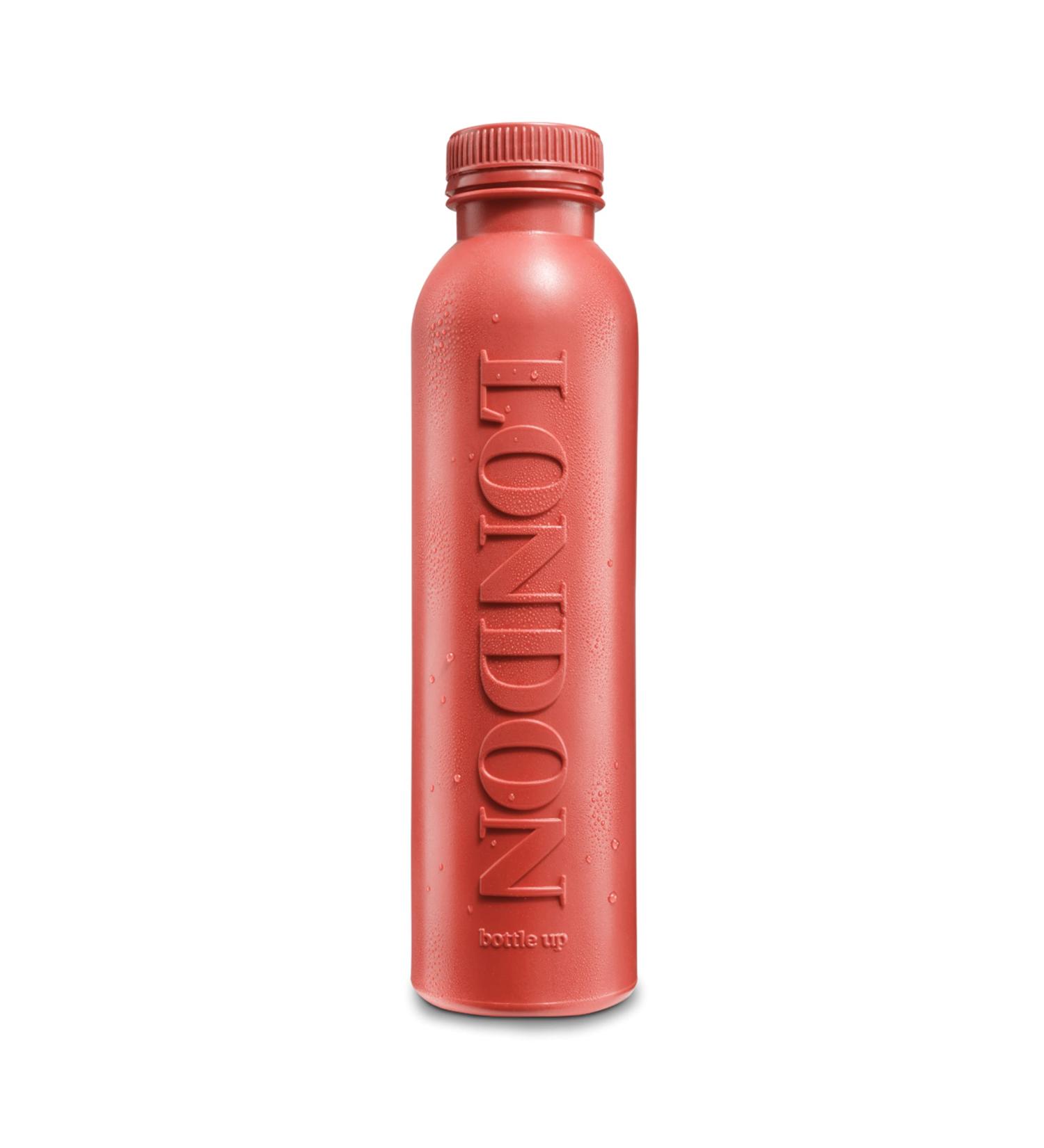 London Red Plant-based Eco Friendly Water Bottle with English Spring Water - 500ml - Buy Online on GoSupps.com