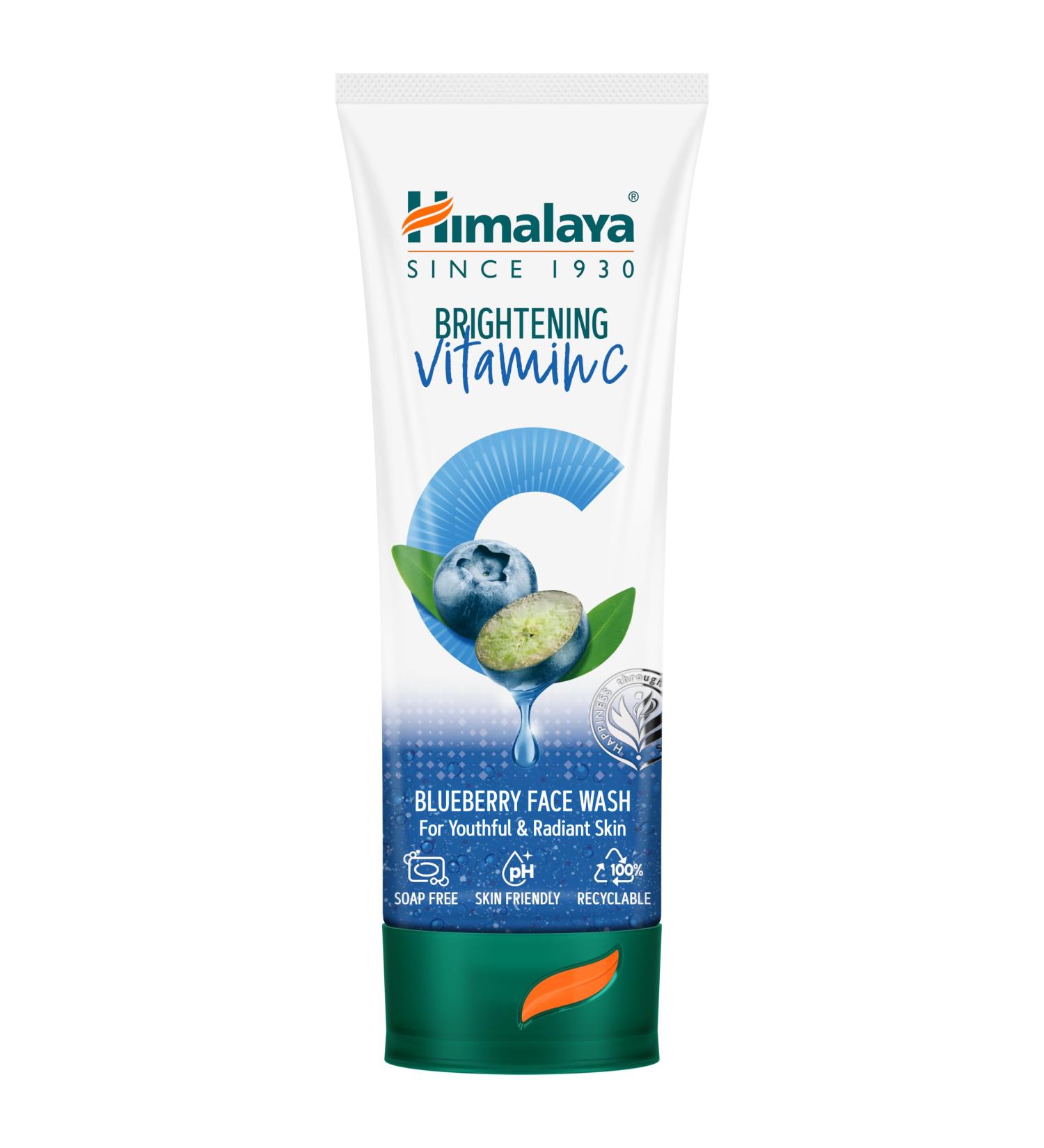 Himalayan Wellness Himalaya Brightening Vitamin C Blueberry Face Wash Brightening Facial Cleanser Remove Dull Skin 100 ml - Buy Online on GoSupps.com