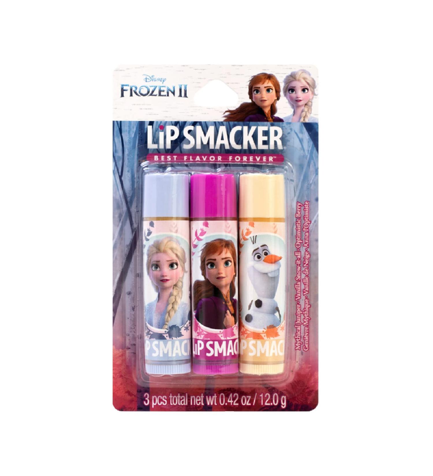 Shop Lip Smacker Frozen II Lip Balm Trio - 3 Pack (0.42 oz) | Moisturizing & Fun Flavors - Buy Online on GoSupps.com