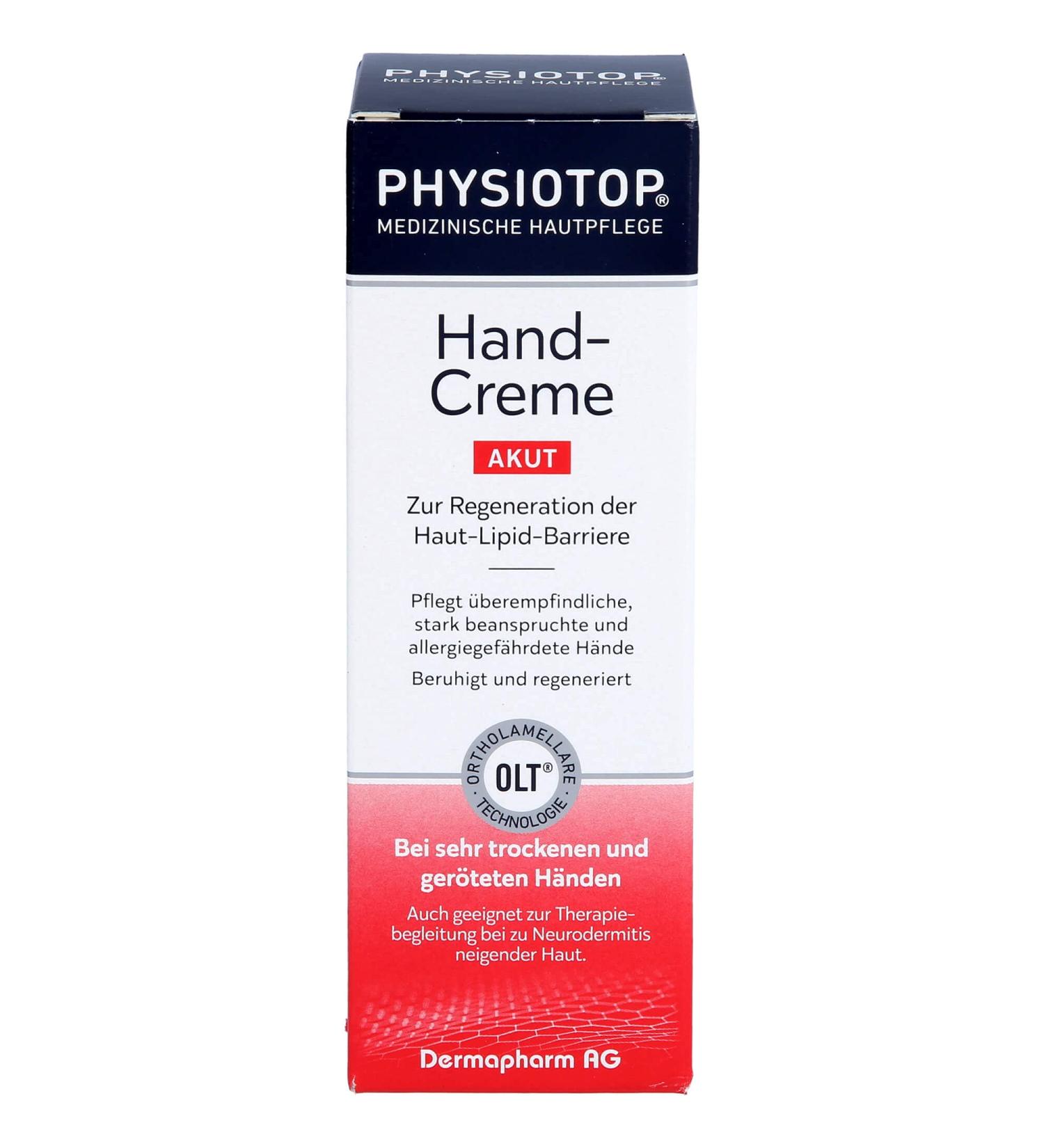 Buy Physiotop Acute Hand Cream 50ml - Soothing Relief for Dry Hands | International Shipping Available - Buy Online on GoSupps.com