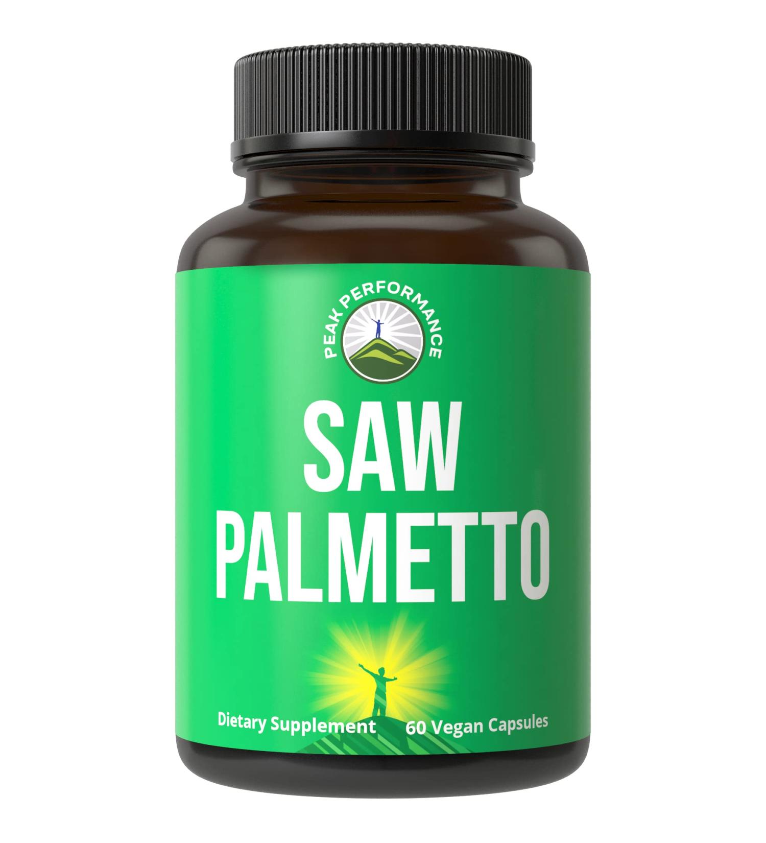 Peak Performance Saw Palmetto Capsules 1000mg - All Natural DHT Blocker for Prostate & Hair Health - Buy Online on GoSupps.com