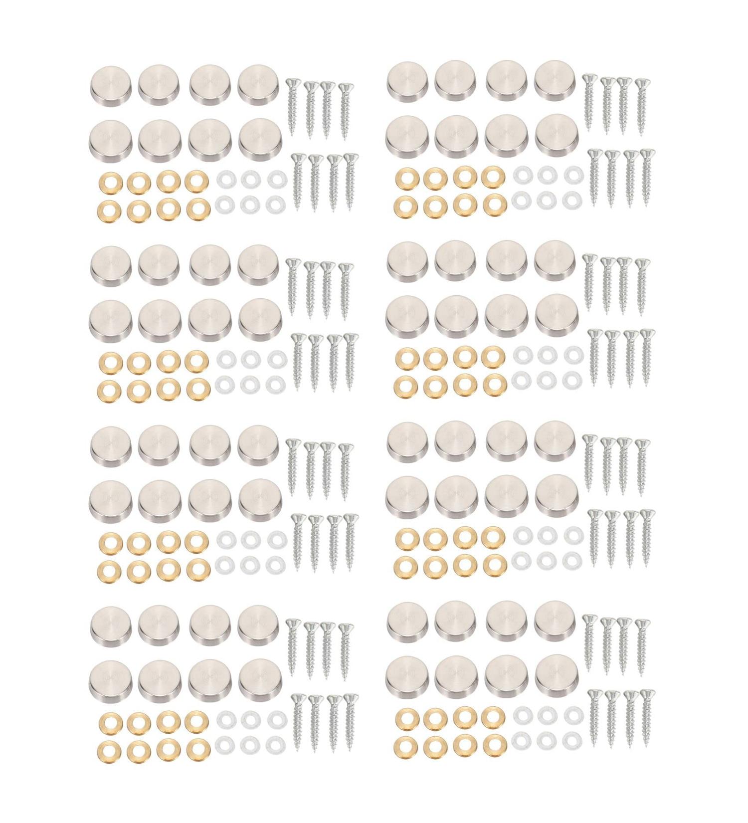 jumbans 16 mm Stainless Steel Mirror Screw Cap (64 Pieces) - Buy Online on GoSupps.com