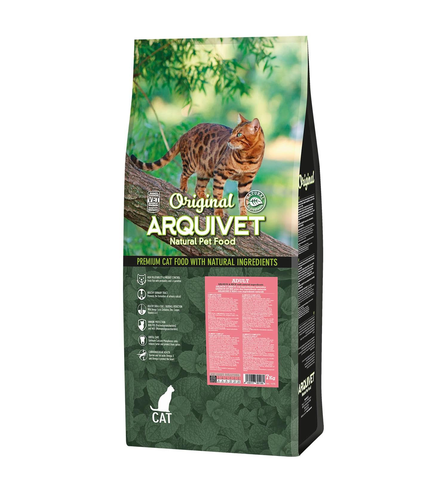 Arquivet-Original - Adult - Cat Food - Salmon and Rice - 7 kg - Buy Online on GoSupps.com