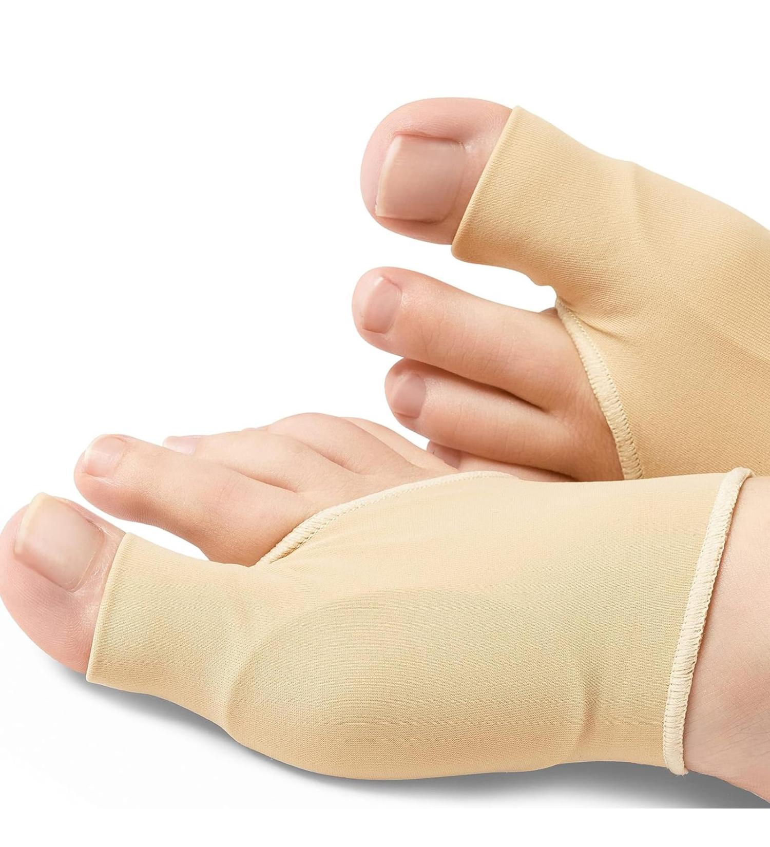 Hallux Valgus Rail - Toe Correction Bandage & Breathable Socks for Pain Relief | 1 Pair of Elastic Big Toe Support - Buy Online on GoSupps.com