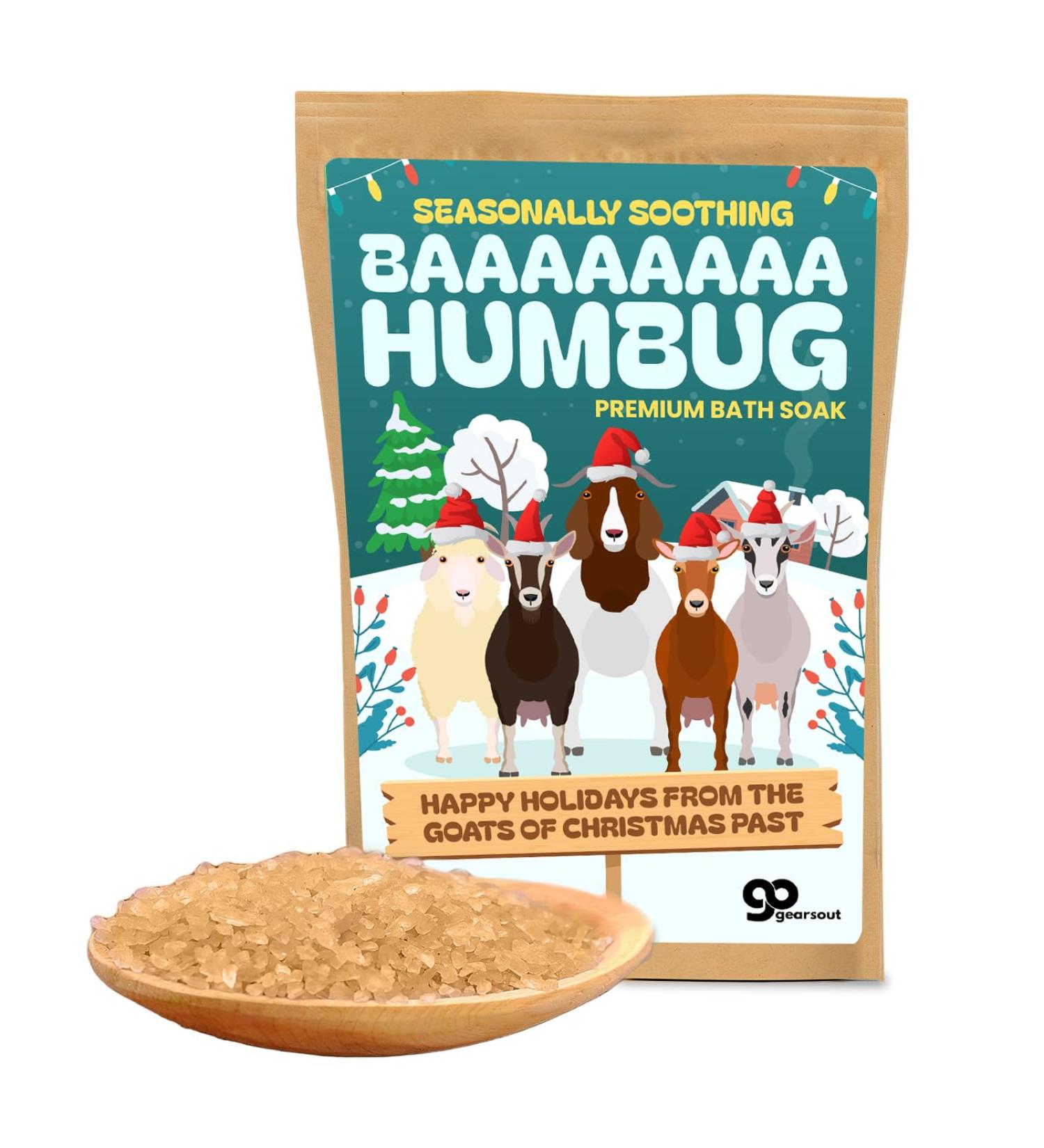 Goats of Christmas Past Bath Soak - Premium Sea Salt Gift for Teens | Funny Christmas Gag Gift for Boys & Girls | Perfect Stocking Stuffer for Animal Lovers & Goat Farmers - Buy Online on GoSupps.com