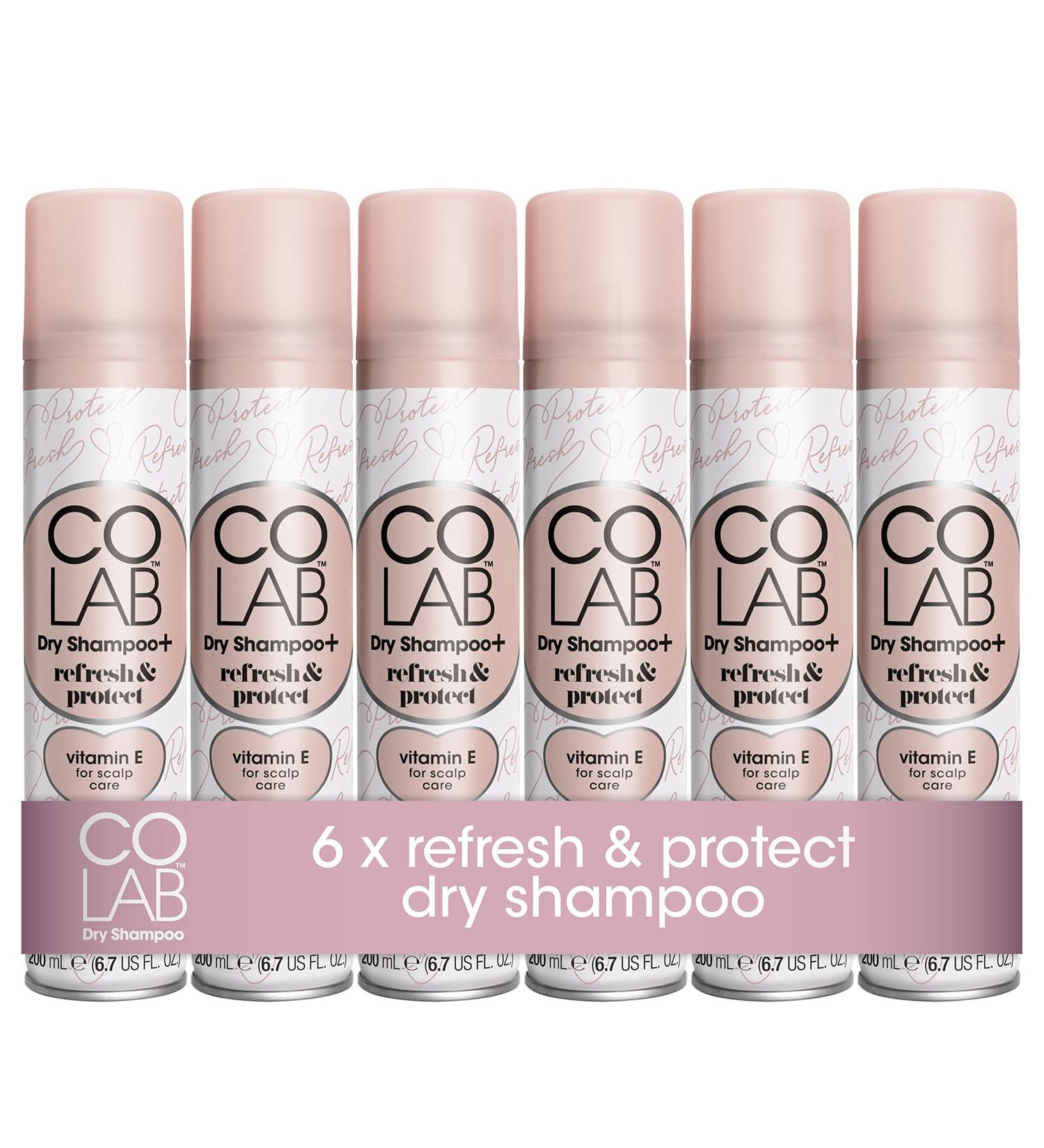 COLAB+ Dry Shampoo Refresh & Protect 200ml 6 Pack - No Fuss All Hair Types Fresh Scent - Buy Online on GoSupps.com
