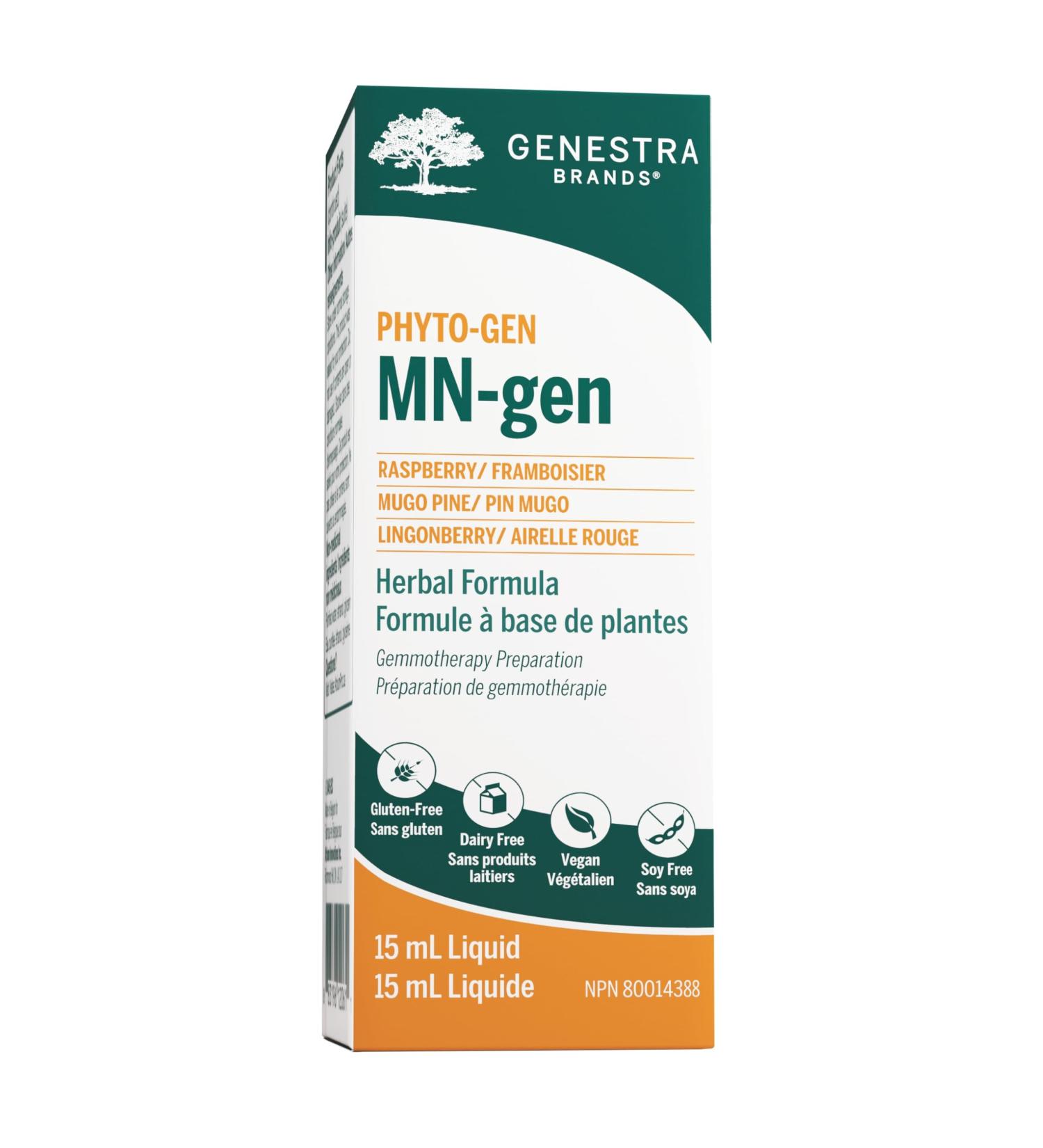 Genestra Brands - Meno-gen - Raspberry Mugo Pine and Lingonberry Herbal Supplement - 15 ml Liquid - Buy Online on GoSupps.com