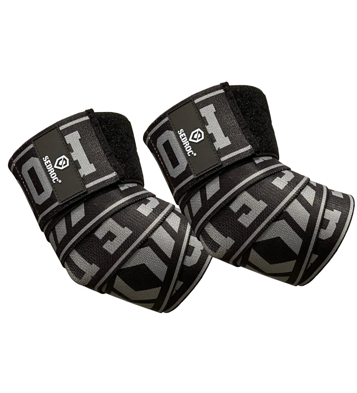 Sedroc Pro Elbow Wraps - Pair Medium (40 ) for Weightlifting, Powerlifting, Bench Press - Men's Gym Straps - Buy Online on GoSupps.com