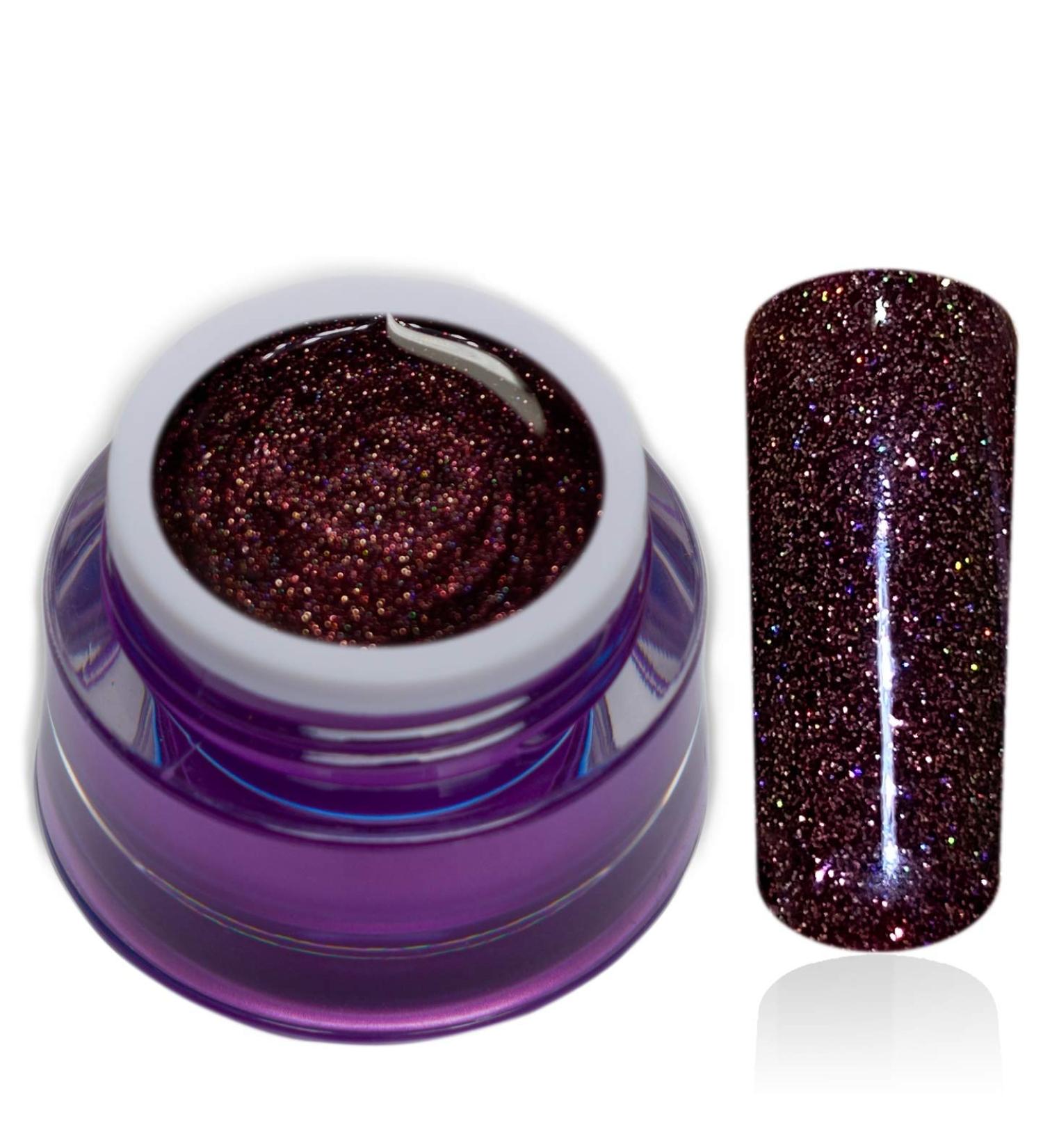 Premium Color Gel Glitter Gel No. 170 Red Brown Autumn Color Autumn UV Gel Nail Gel Color Gel 1x5ml (1 Pack)