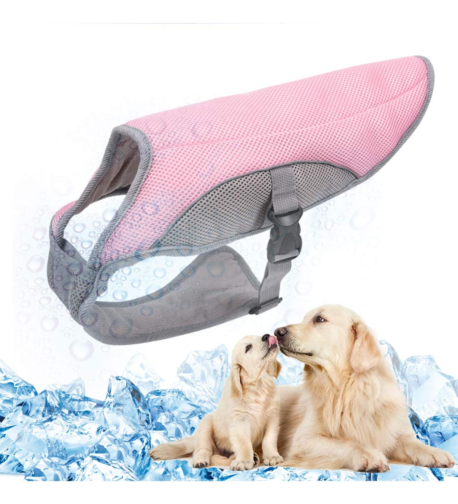 Buy TVMall Dog Cooling Vest - Breathable Mesh Jacket for Summer | Adjustable & Reflective Stripes | Perfect for All Dog Sizes (XL Pink) - Buy Online on GoSupps.com