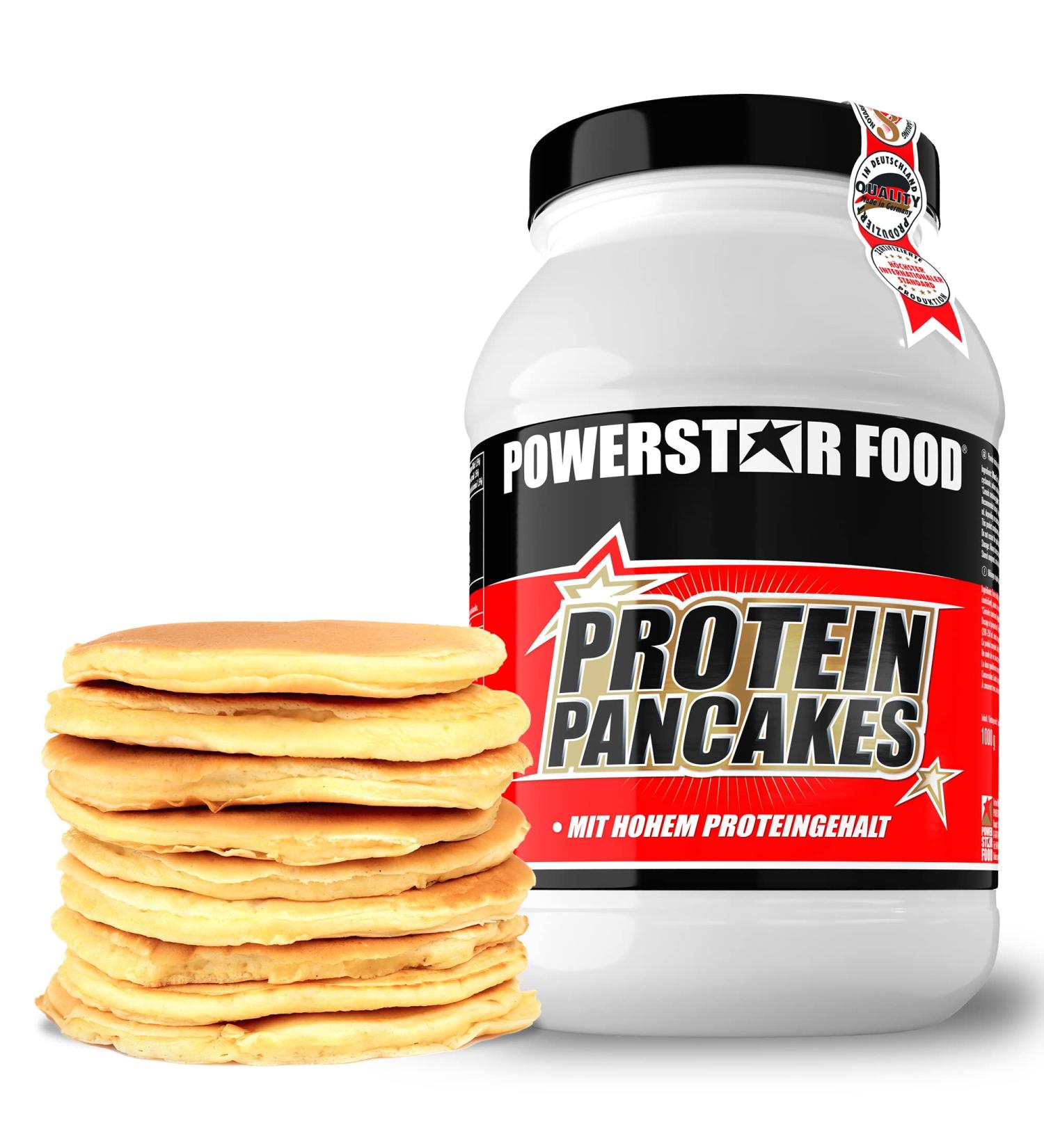Powerstar Protein Pancakes Natur | 1000g Low Fat Pancake & Waffle Mix | 37.6% Protein | Only 1.4% Sugar | Ideal for Muscle Building Breakfast & Snack - Buy Online on GoSupps.com