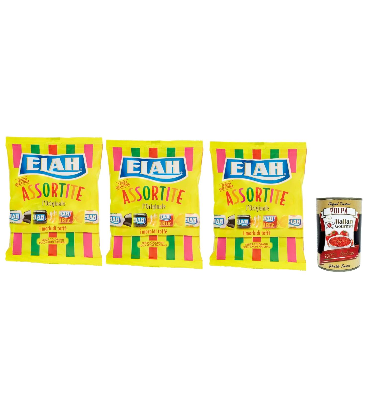  Italian Gourmet E.R. Elah Assortite Toffee La caramella classica Soft classic Italian milk sweets 3 x 150 g + Italian Gourmet Pulp 400 g - Buy Online on GoSupps.com