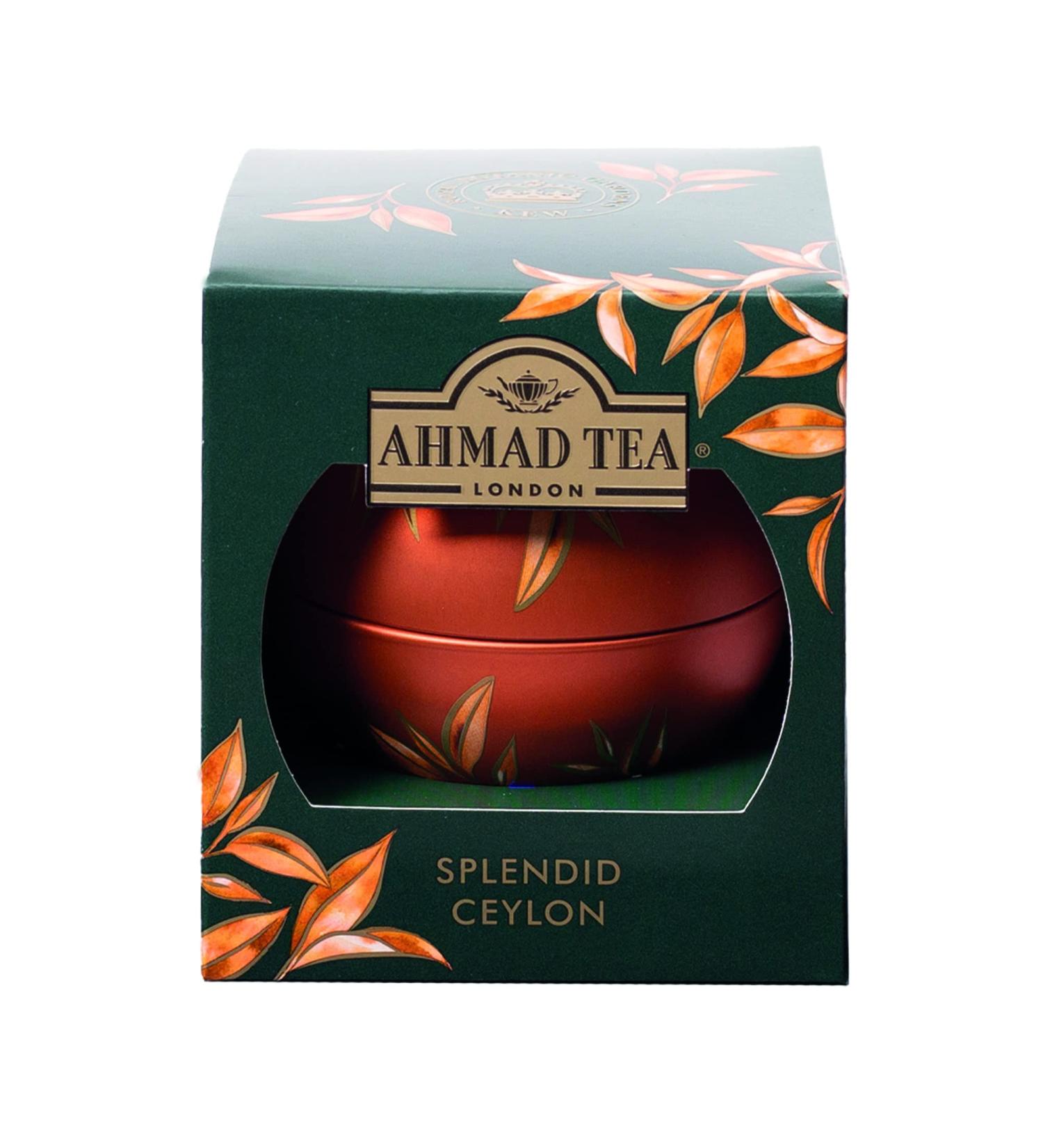 Ahmad Tea & KEW Gardens Christmas Bauble Splendid Ceylon Caddy - 24g Loose Leaf Tea | Gift Set | Black Leaf - 25g Bauble - Buy Online on GoSupps.com