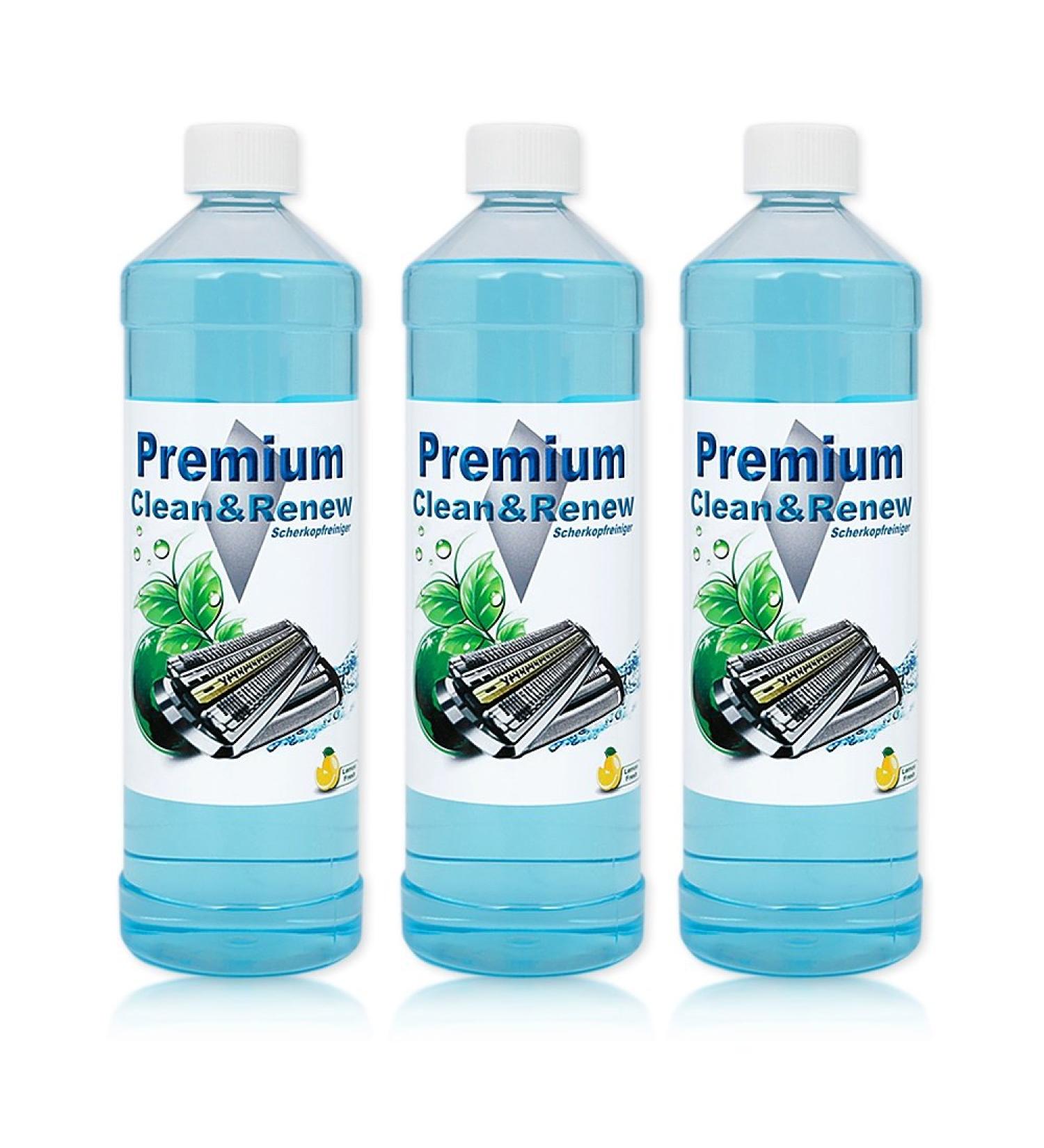 3 litres premium shaving head cleaner refill fluid for Braun shavers and all common cleaning stations with CCR cartridges