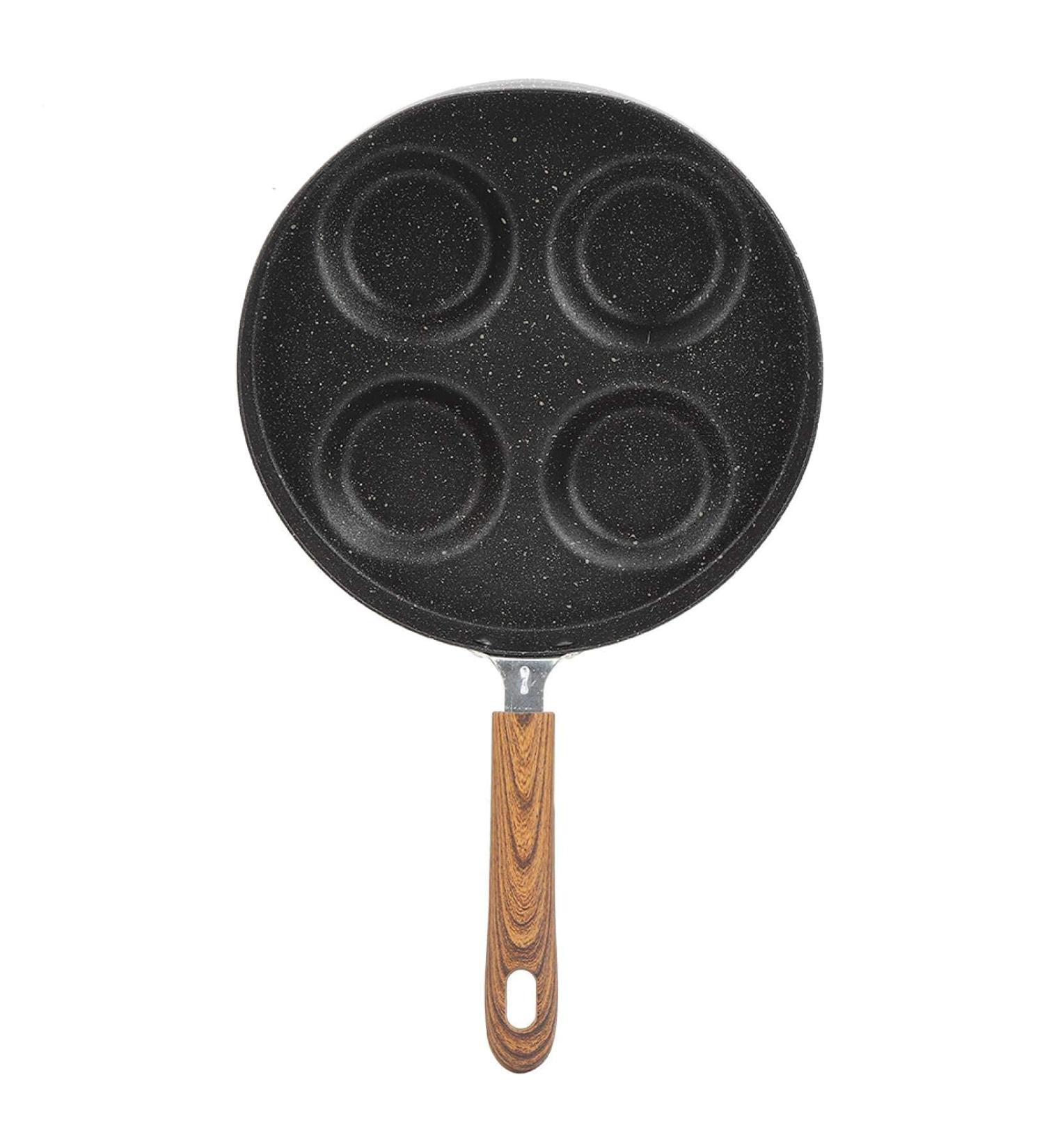 DameCo Frying Pot Non Stick Cooking Pan Breakfast Maker with Wood Handle Kitchen Utensils Interesting - Buy Online on GoSupps.com