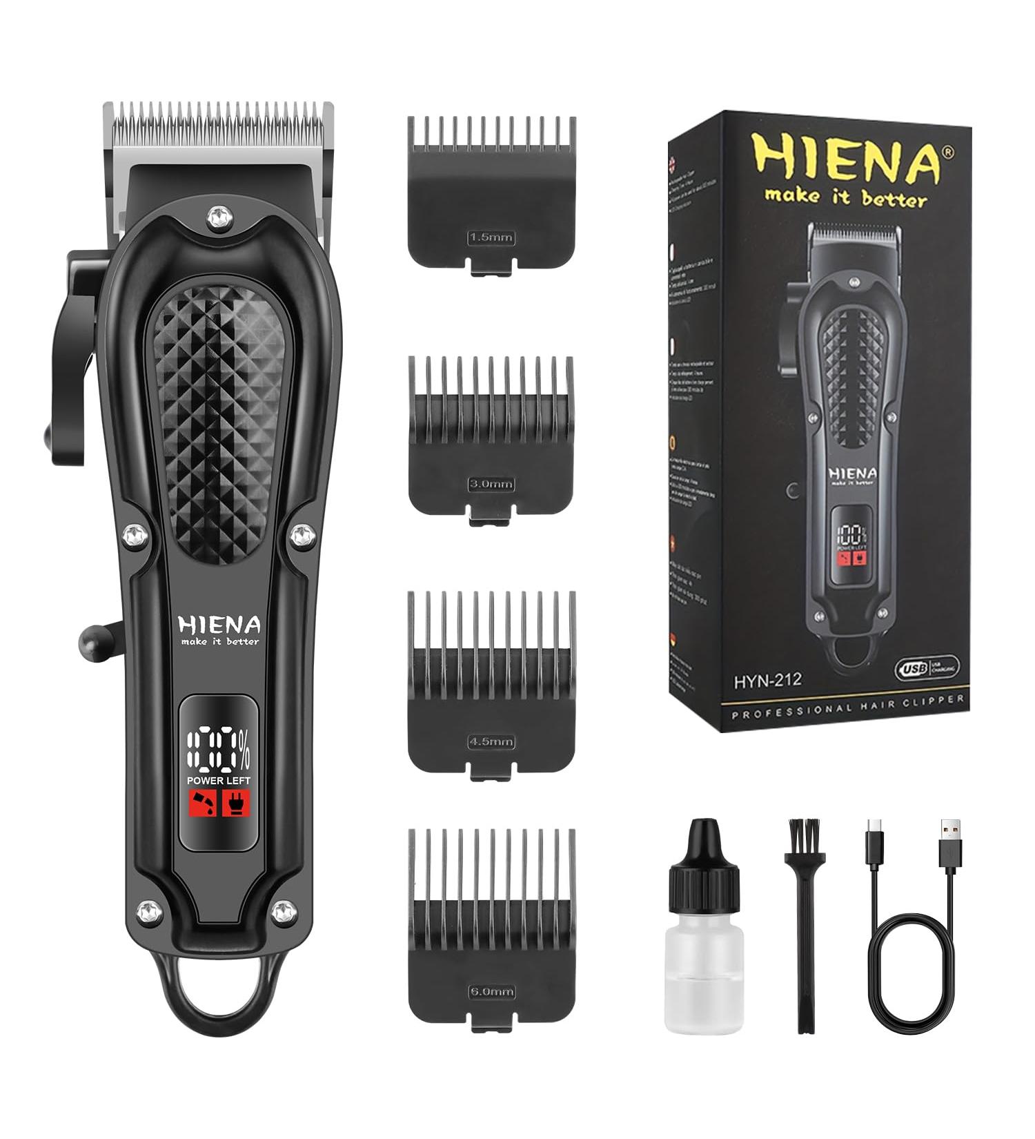 Professional Hair Clippers for Men | Cordless & Corded Barber Clippers | Rechargeable Beard Trimmer with LED Display | Perfect Gifts for Men (Black - Buy Online on GoSupps.com