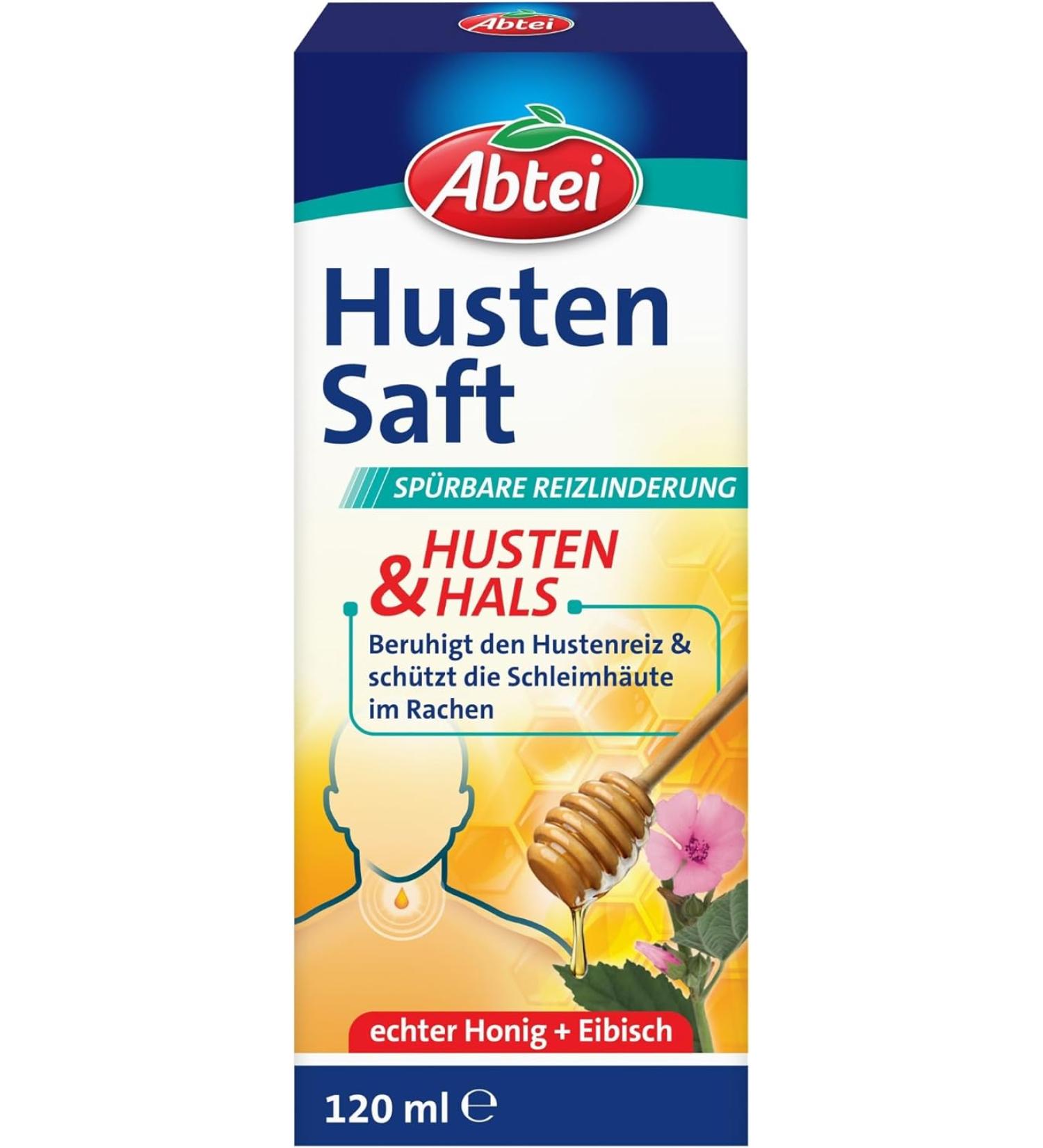 Abbey Cough Juice with Marshmallow & Honey | Alcohol-Free Lactose-Free Gluten-Free | Soothes Irritated Throat & Cough - 120ml - Buy Online on GoSupps.com