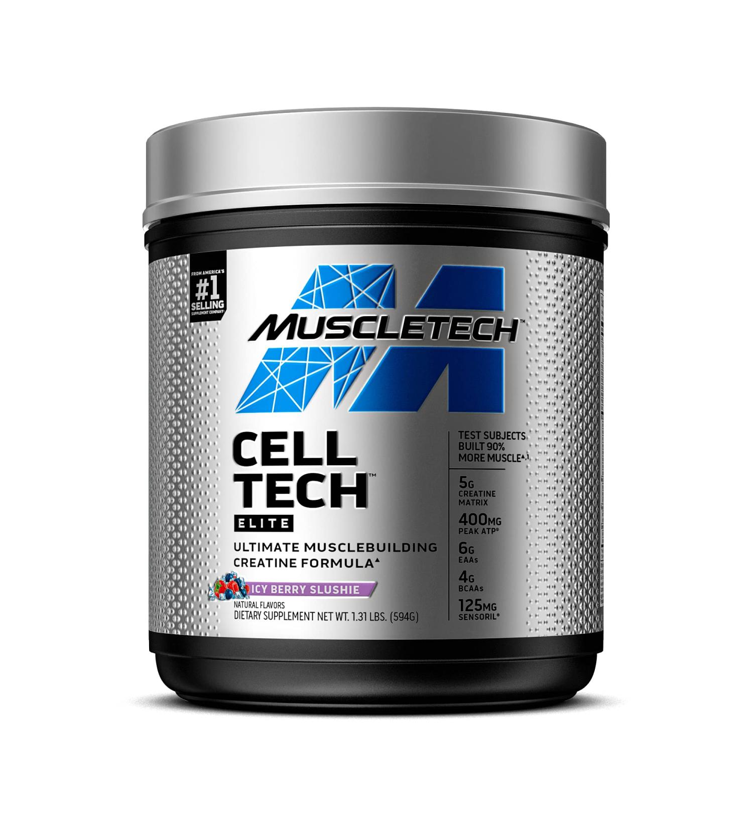 Muscletech Cell Tech Elite Icy Berry Slushie â€“ 1.31 lbs (594g) | Boost Muscle Recovery & Growth - Buy Online on GoSupps.com