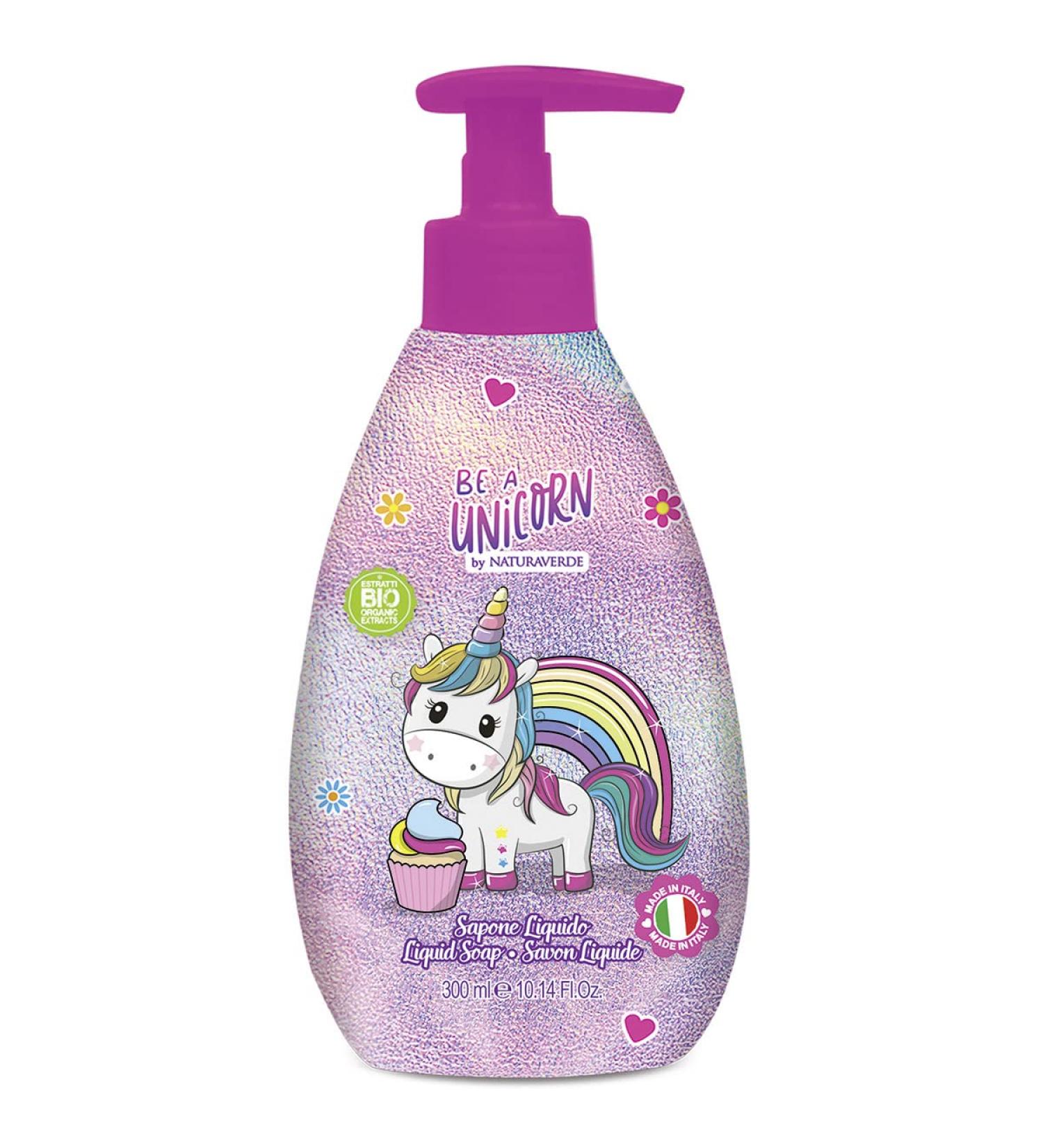  Naturaverde Naturaverde | Kids - Be a Unicorn - Liquid soap for children children's soap with shea butter and cornflower extract organic hand soap 300 ml - Buy Online on GoSupps.com