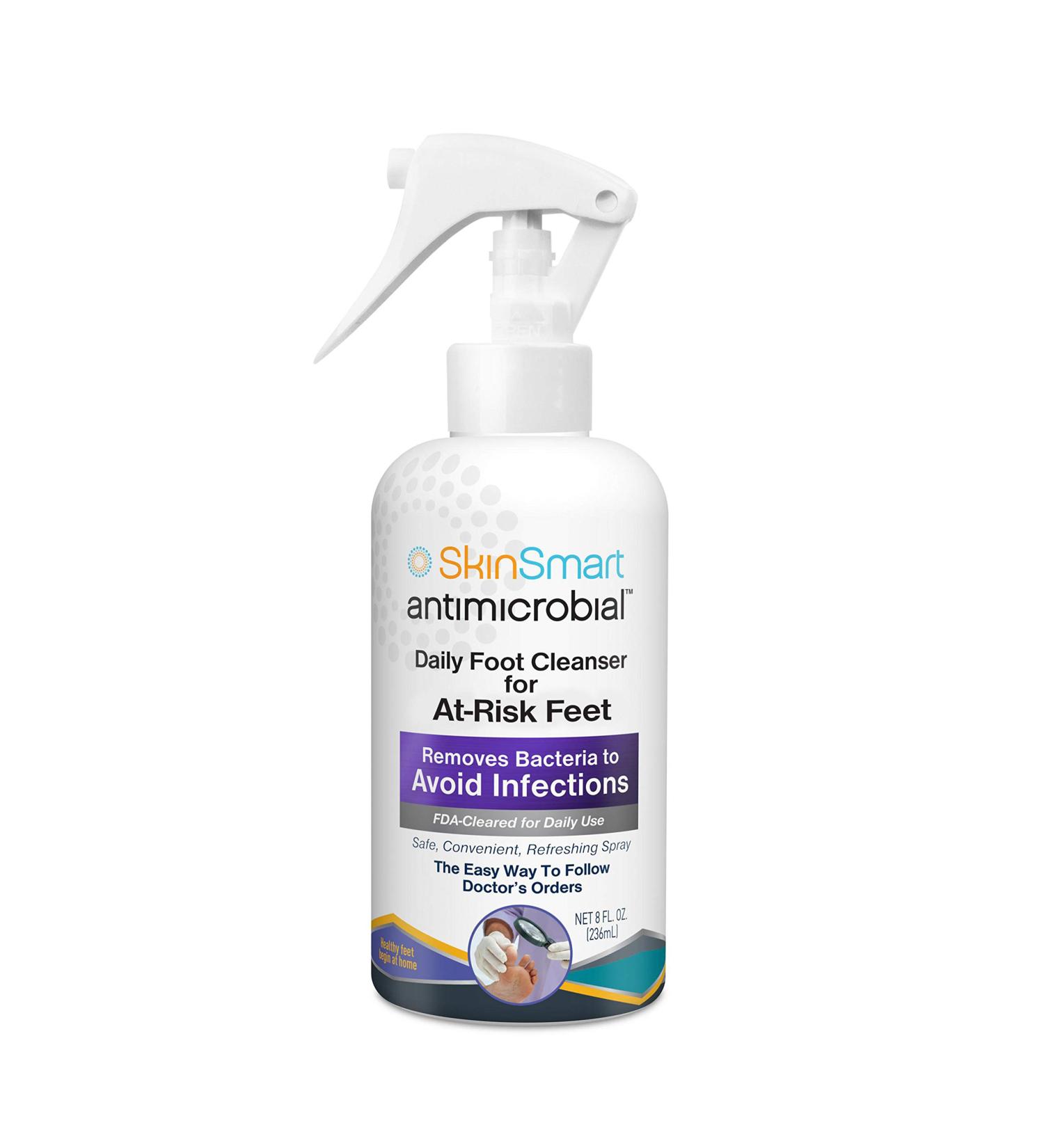 SkinSmart Daily Foot Cleanser - 8oz Spray | Removes Bacteria, Prevents Infections - Buy Online on GoSupps.com