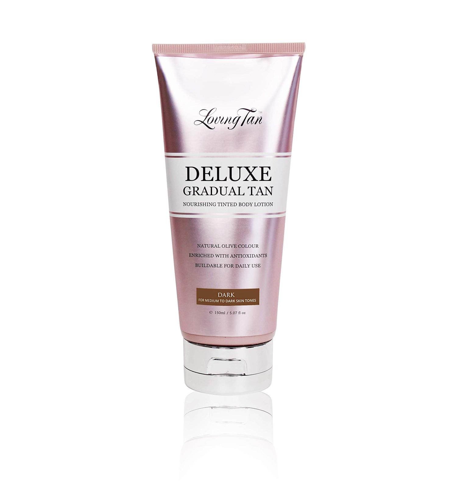 Loving Tan Deluxe Gradual Tan (Dark) - Buildable & Natural Sun-Kissed Glow - Buy Online on GoSupps.com